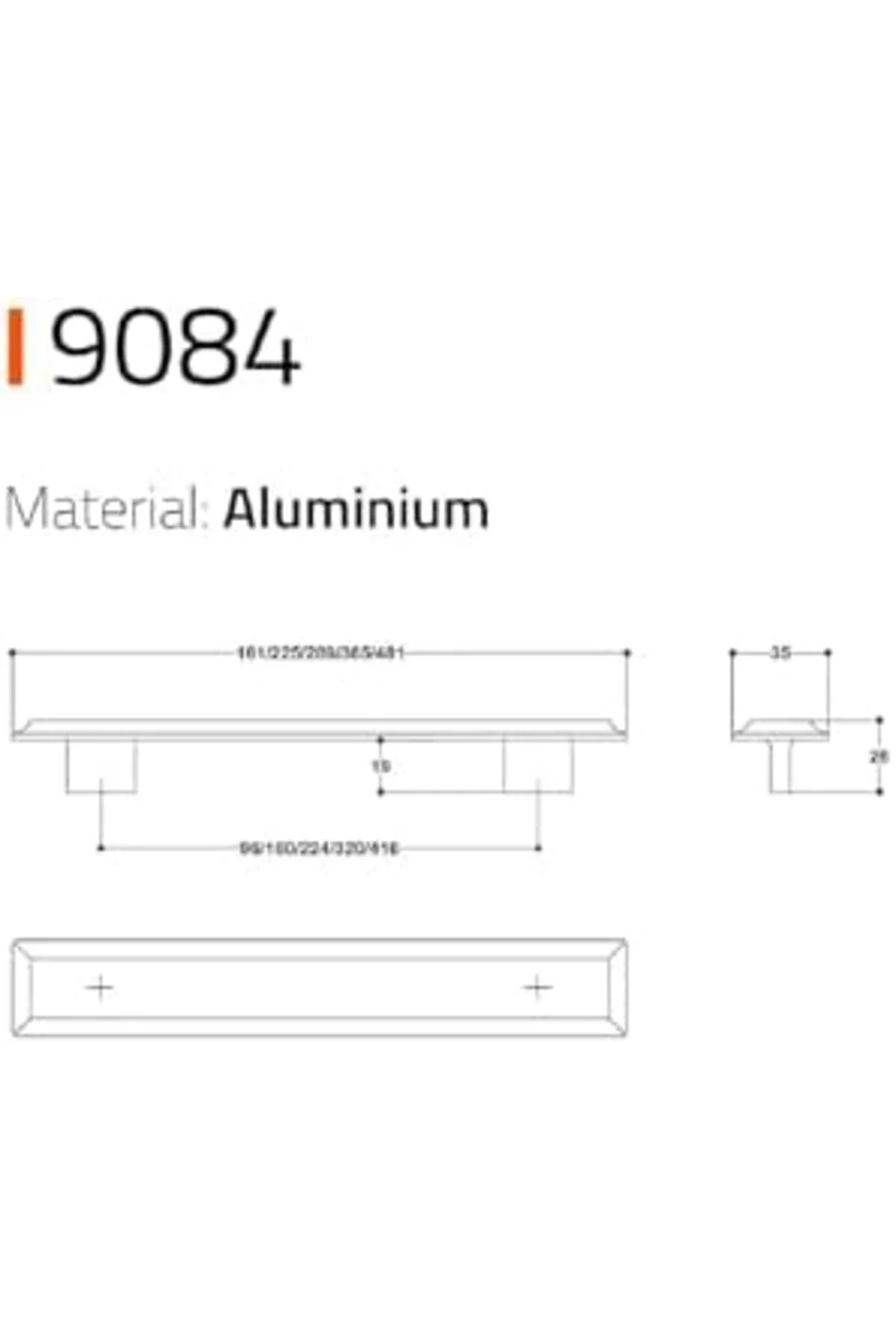 TTKTEKNOLOJİ 9084 -Çizgili Kulp Antik Renk Tek Adet 320 Mm Antik 