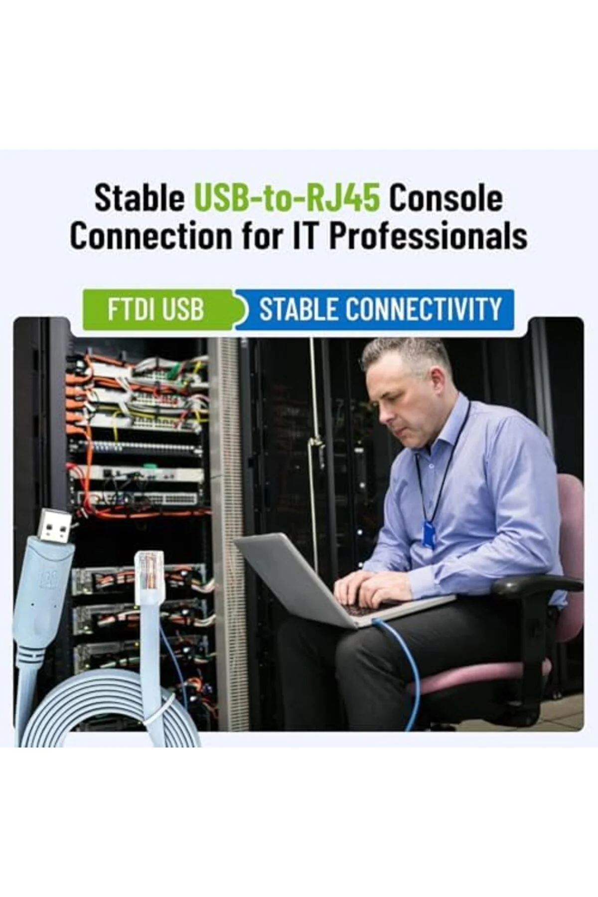 TTKTEKNOLOJİ A-5238A Usb Konsol Consol Rj45 CH340 Kablosu - 1.8 M