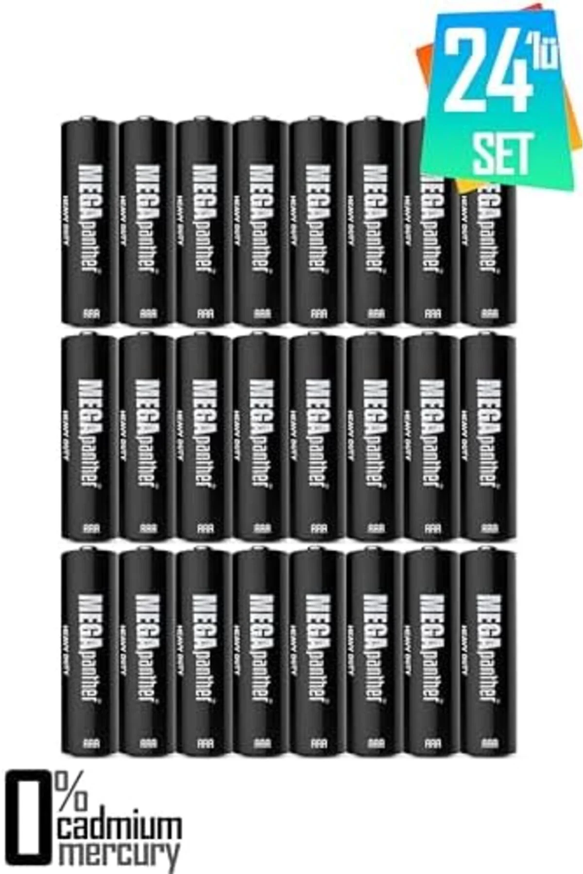 TTKTEKNOLOJİ AAA R03 İnce Kalem Pil Kumanda Pili Zn-C 1.5V (24) T