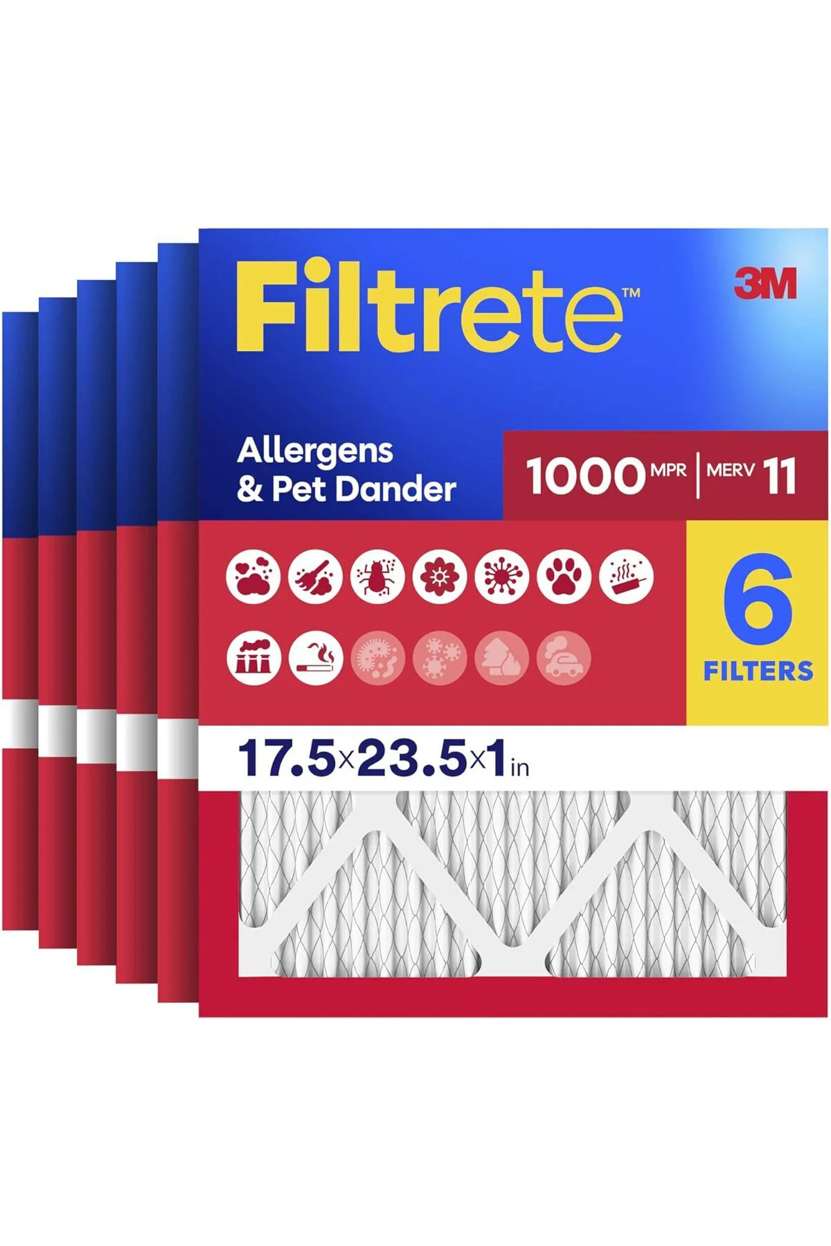 TTKTEKNOLOJİ AD29–6pk-1e Air Filtre, 17,5 inç x 23,5 inç x 1 inç,