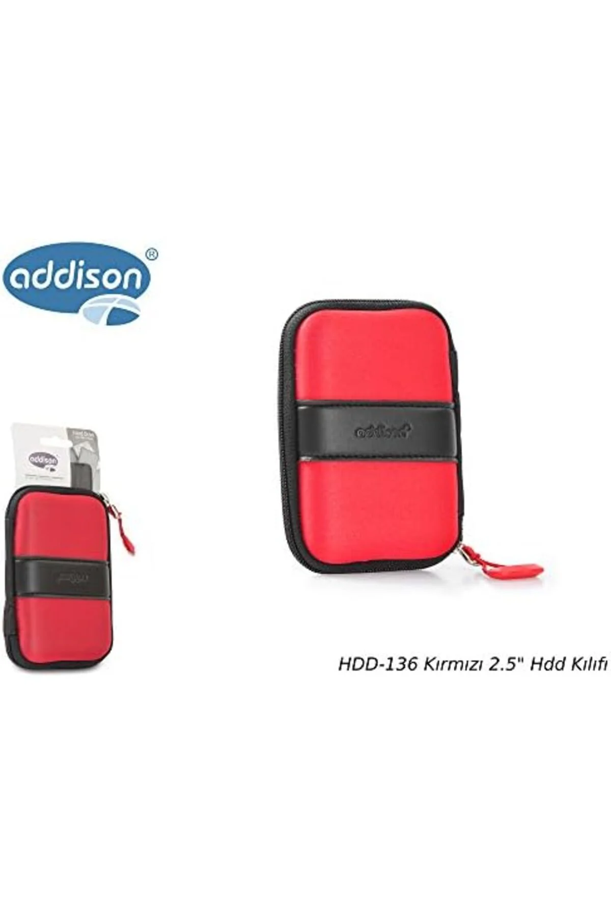 TTKTEKNOLOJİ Adisson HDD-136 Harddisk Kılıfı, Kırmızı, 2.5" TTKTE