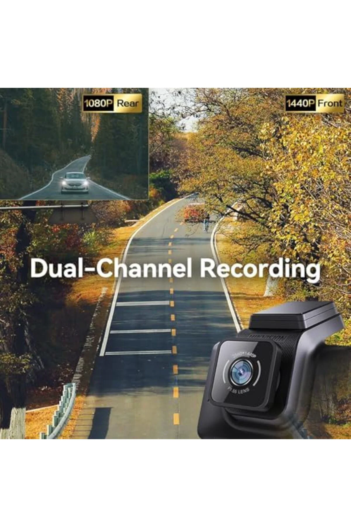 TTKTEKNOLOJİ AE-DC4328-K5 HD Çift Kameralı Araç İçi Kamerası G-Se