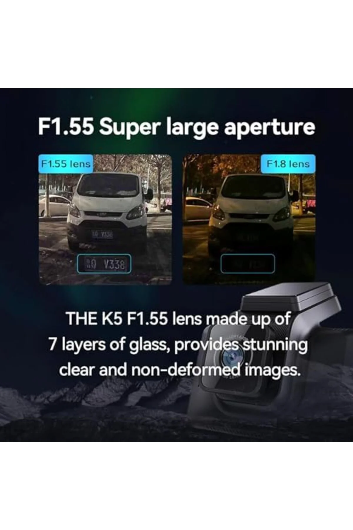 TTKTEKNOLOJİ AE-DC4328-K5 HD Çift Kameralı Araç İçi Kamerası G-Se