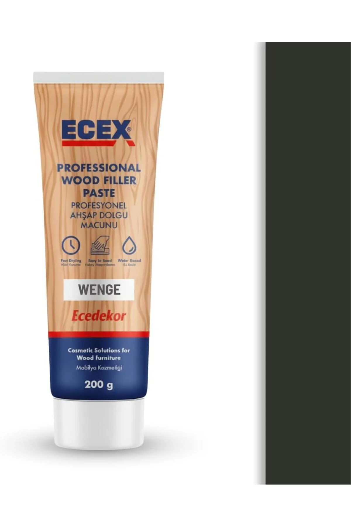 TTKTEKNOLOJİ Ahşap Dolgu ve Tamir Macunu 200 gr Tüp Wenge KRK 395