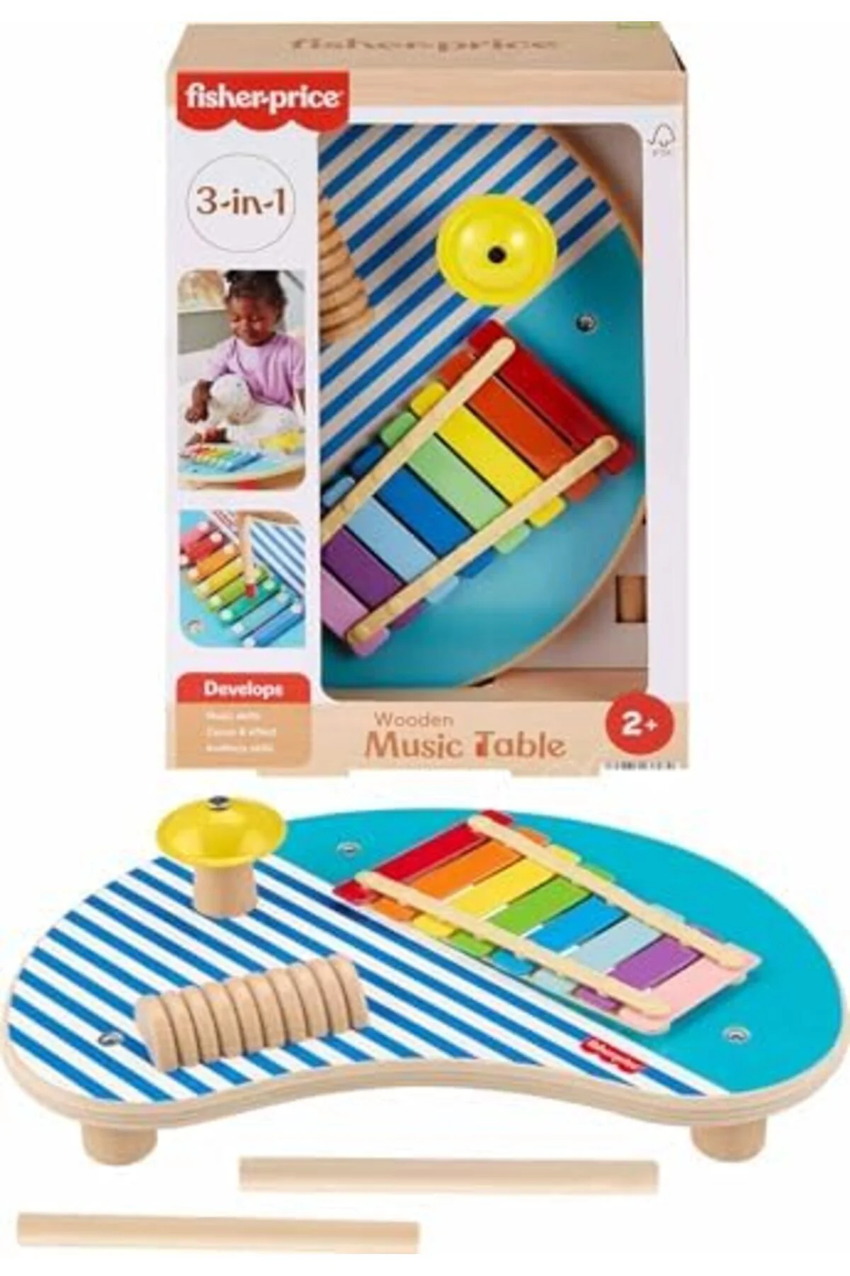 TTKTEKNOLOJİ Ahşap Müzik Keyfi 3 ahşap parçadan oluşan Ahşap Müzi