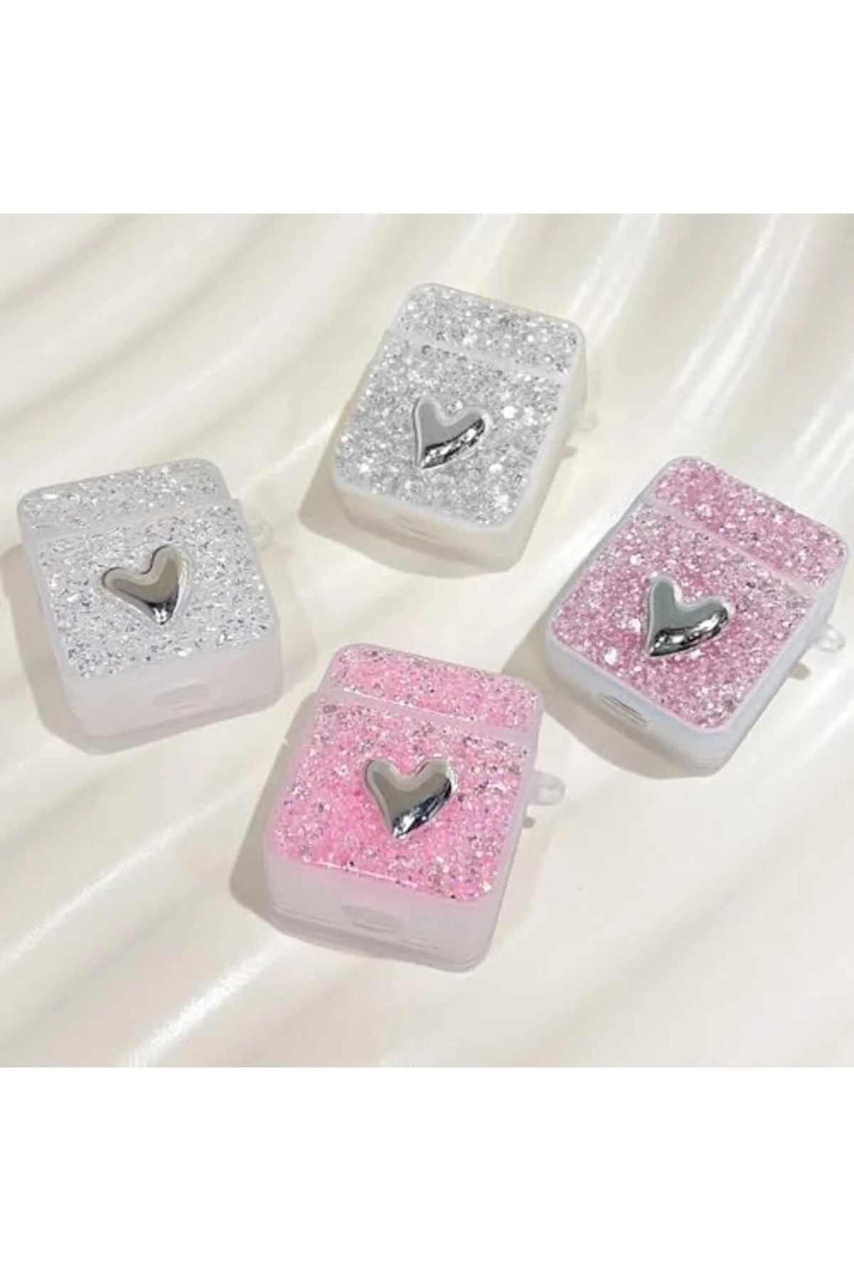 TTKTEKNOLOJİ AirPods 1. Nesil / 2. Nesil için Kılıf Glitter Shiny