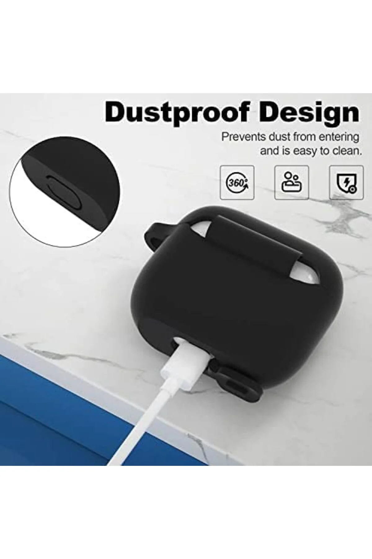TTKTEKNOLOJİ AirPods 3. Nesil ile Uyumlu İnce ve Hafif Silikon Kı