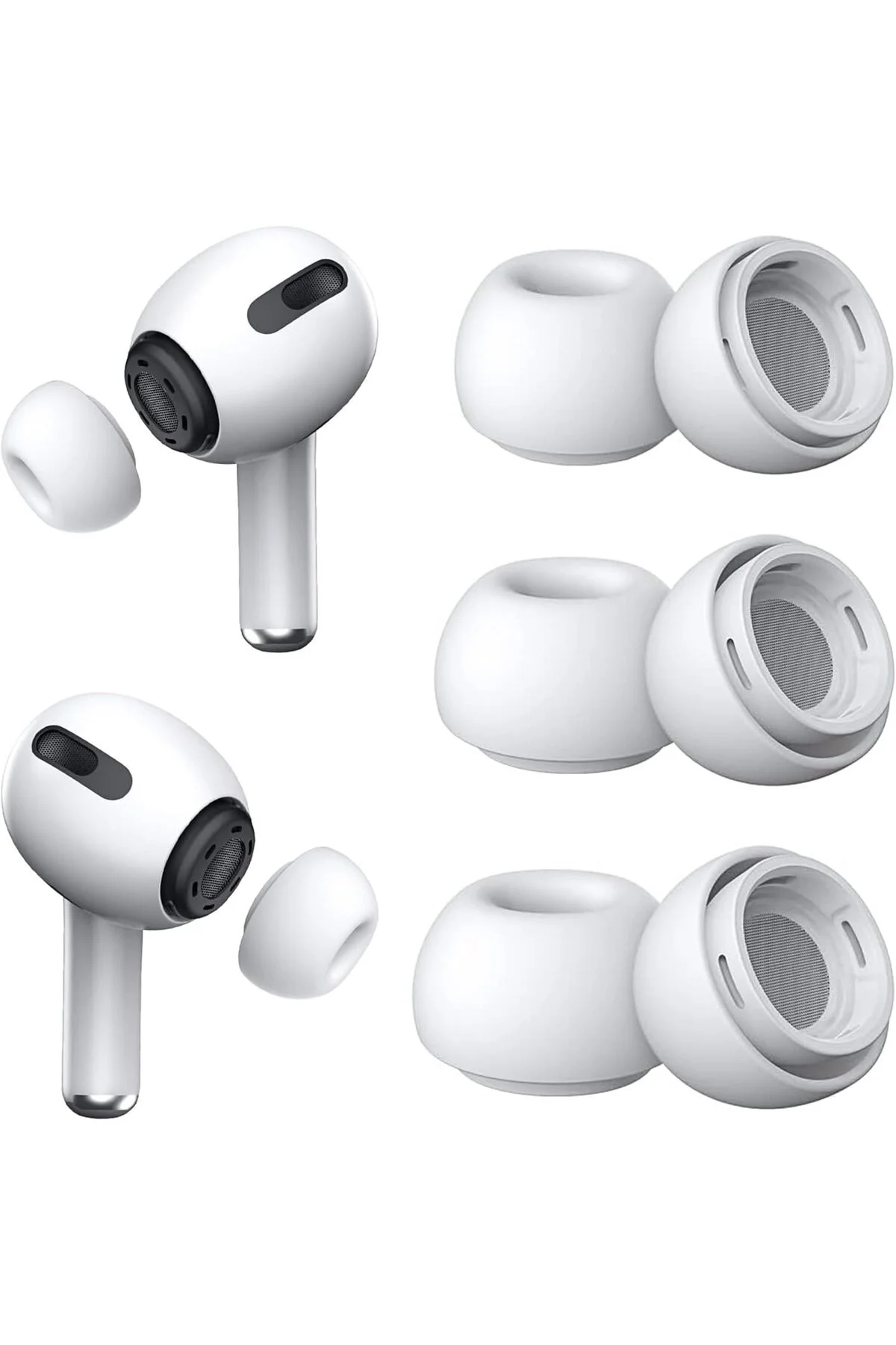 TTKTEKNOLOJİ AirPods Pro ve Pro 2.Nesil Uyumlu Anc Delikli Üç Boy