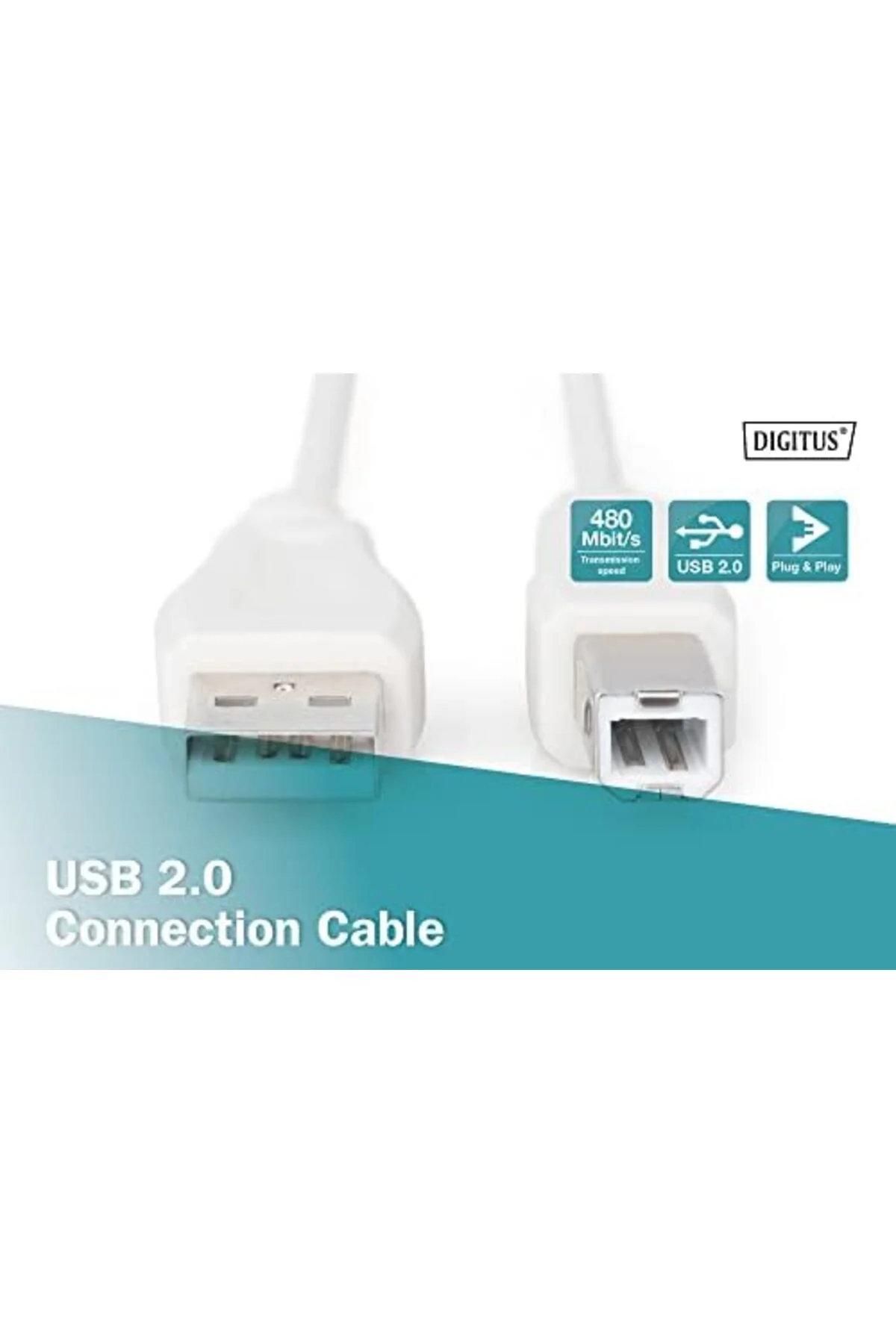 TTKTEKNOLOJİ AK-300102-030-E 3M USB2.0 TYPE-A TO TYPE-B KABLO BEY
