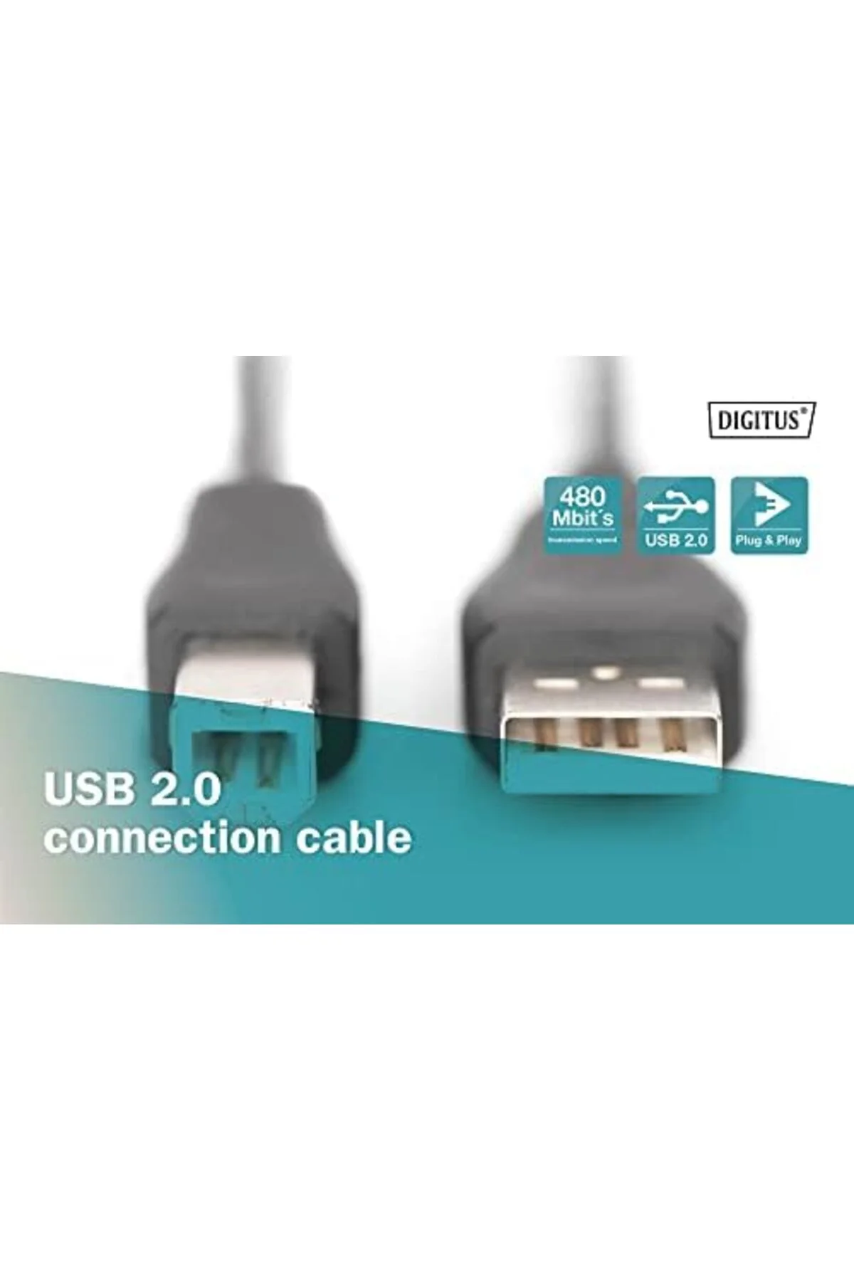 TTKTEKNOLOJİ AK-300102-030-S 3 m USB 2.0 Yazıcı Kablosu TTKTEKNOL