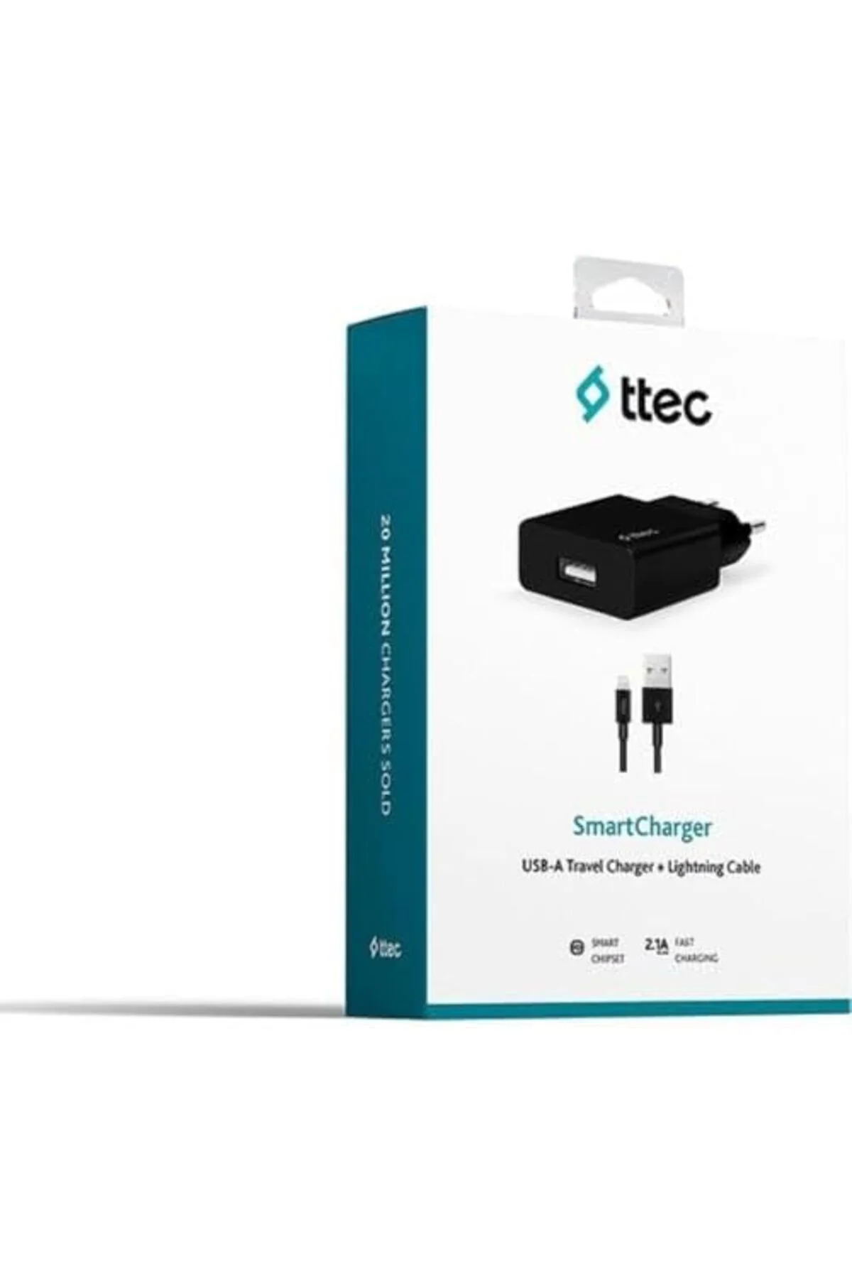 TTKTEKNOLOJİ AkıllıŞarjCihazı Seyahat Şarj Aleti 2.1A + Lightning
