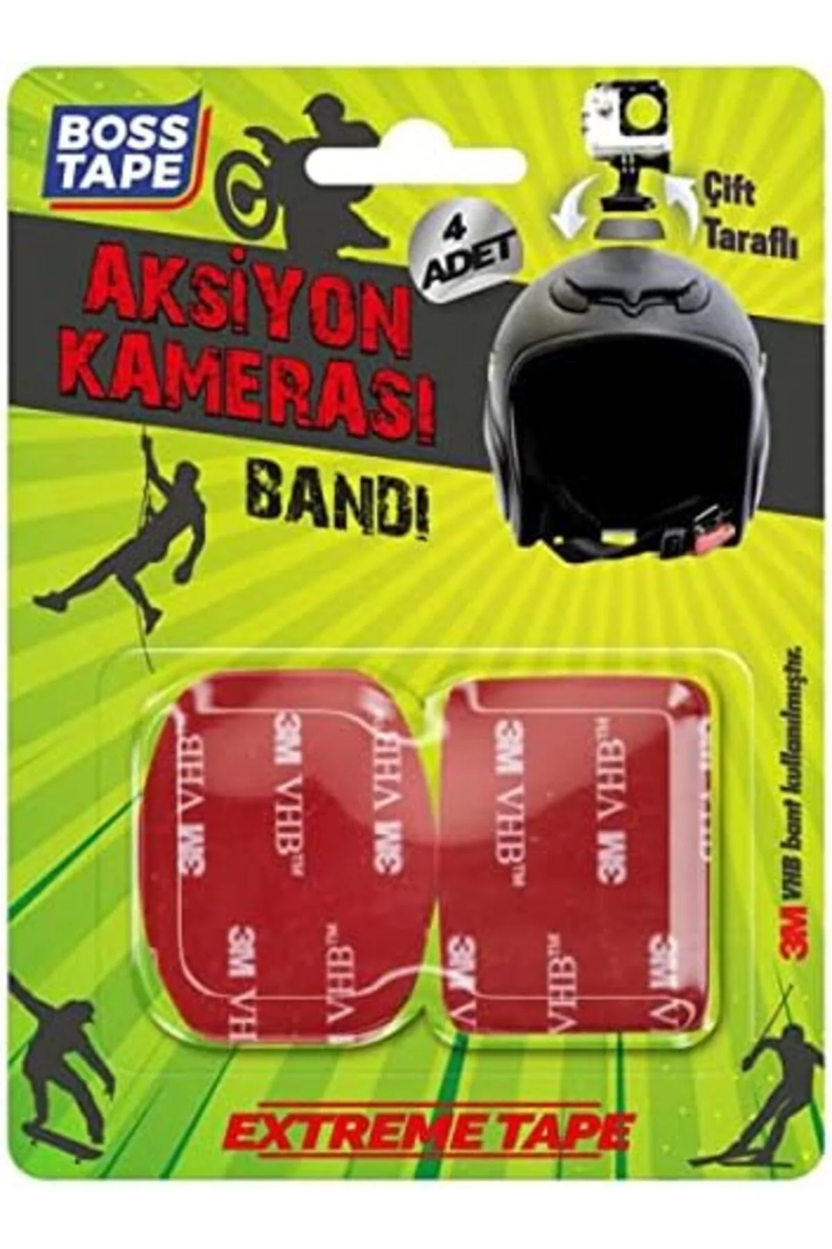 TTKTEKNOLOJİ Aksiyon Kamerasi Yapiskan Bandi, 40 milimetre Kalınl
