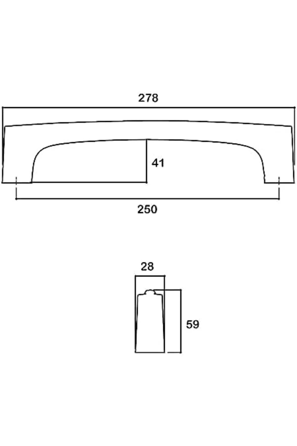 TTKTEKNOLOJİ altın 25 cm çekme/sürgü kapı kolu KRK 395519