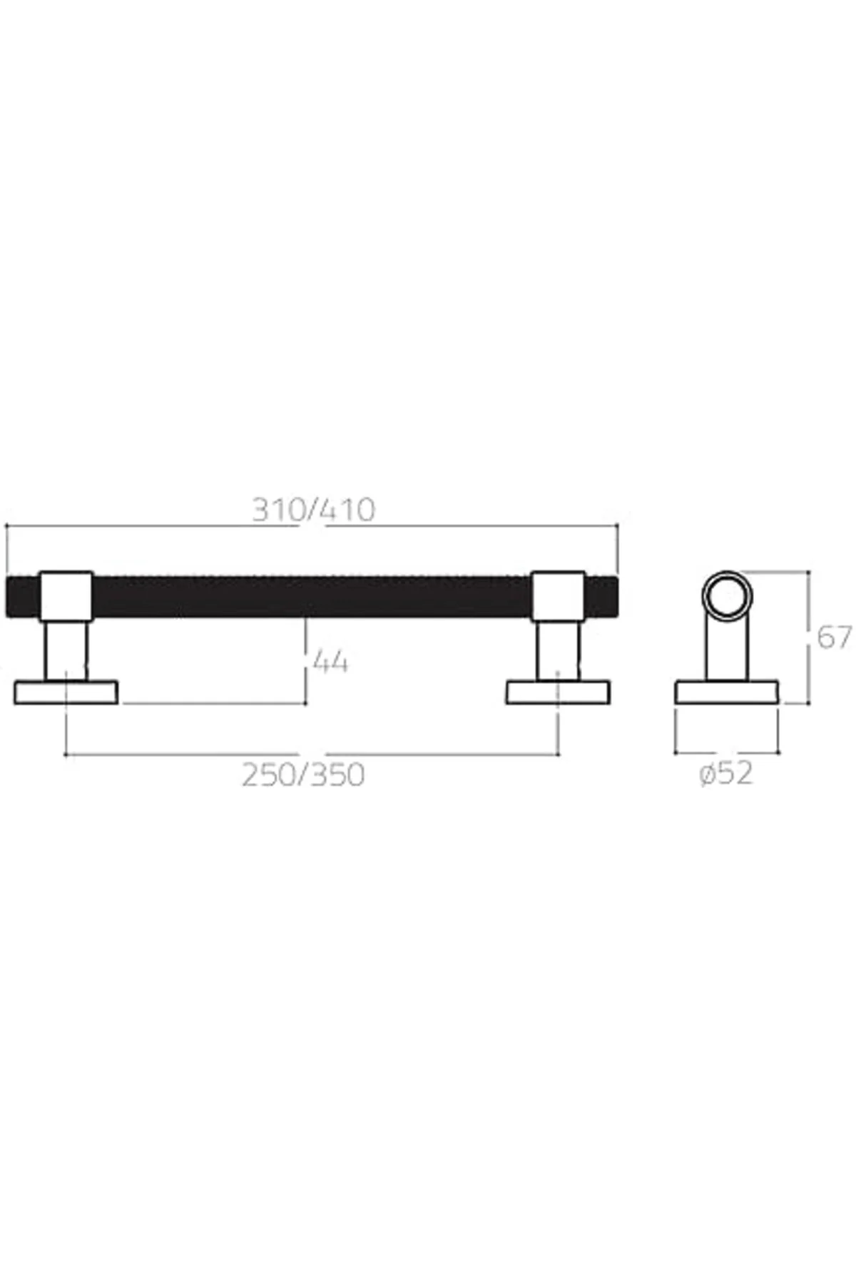 TTKTEKNOLOJİ altın 60 cm çekme/sürgü kapı kolu KRK 395519