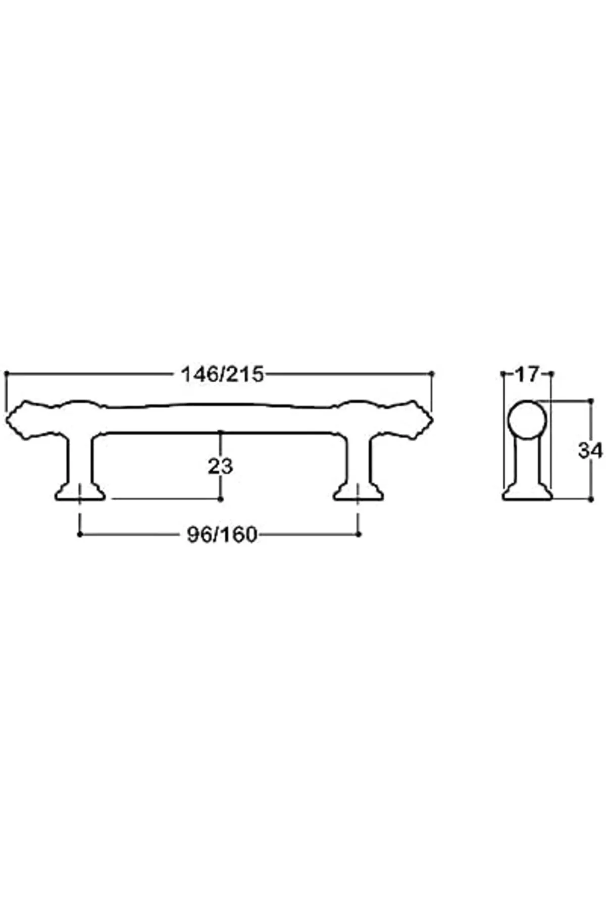 TTKTEKNOLOJİ altın rengi 160 mm Modern Kulp KRK 395519