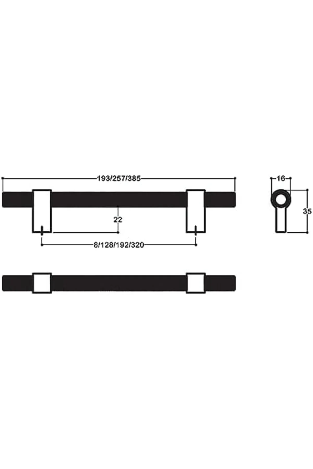 TTKTEKNOLOJİ altın rengi 320 mm Klasik Kulp KRK 395519