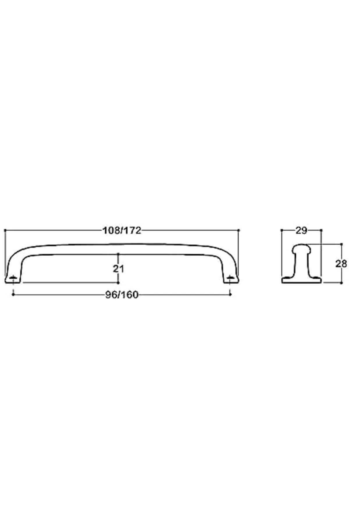 TTKTEKNOLOJİ altın rengi 160 mm Klasik Kulp KRK 395519