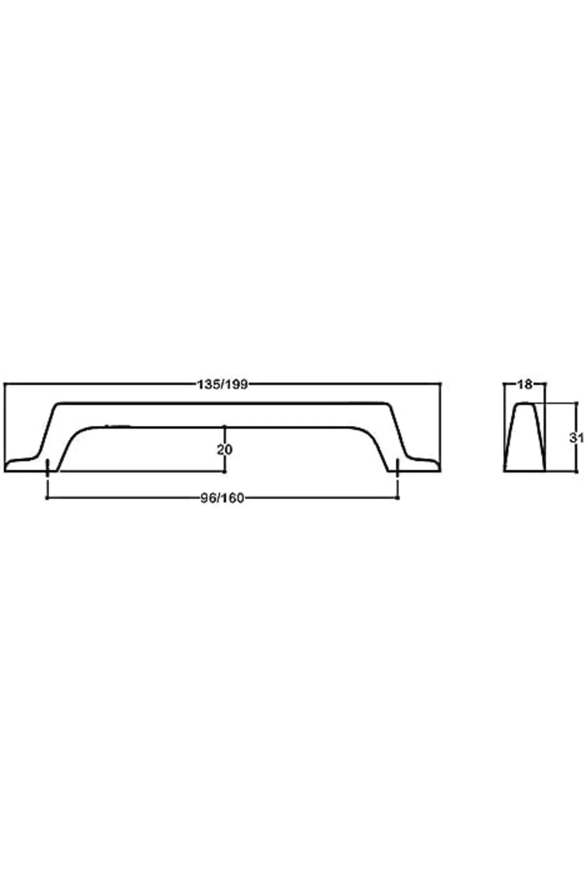 TTKTEKNOLOJİ altın rengi 160 mm Modern Kulp KRK 395519
