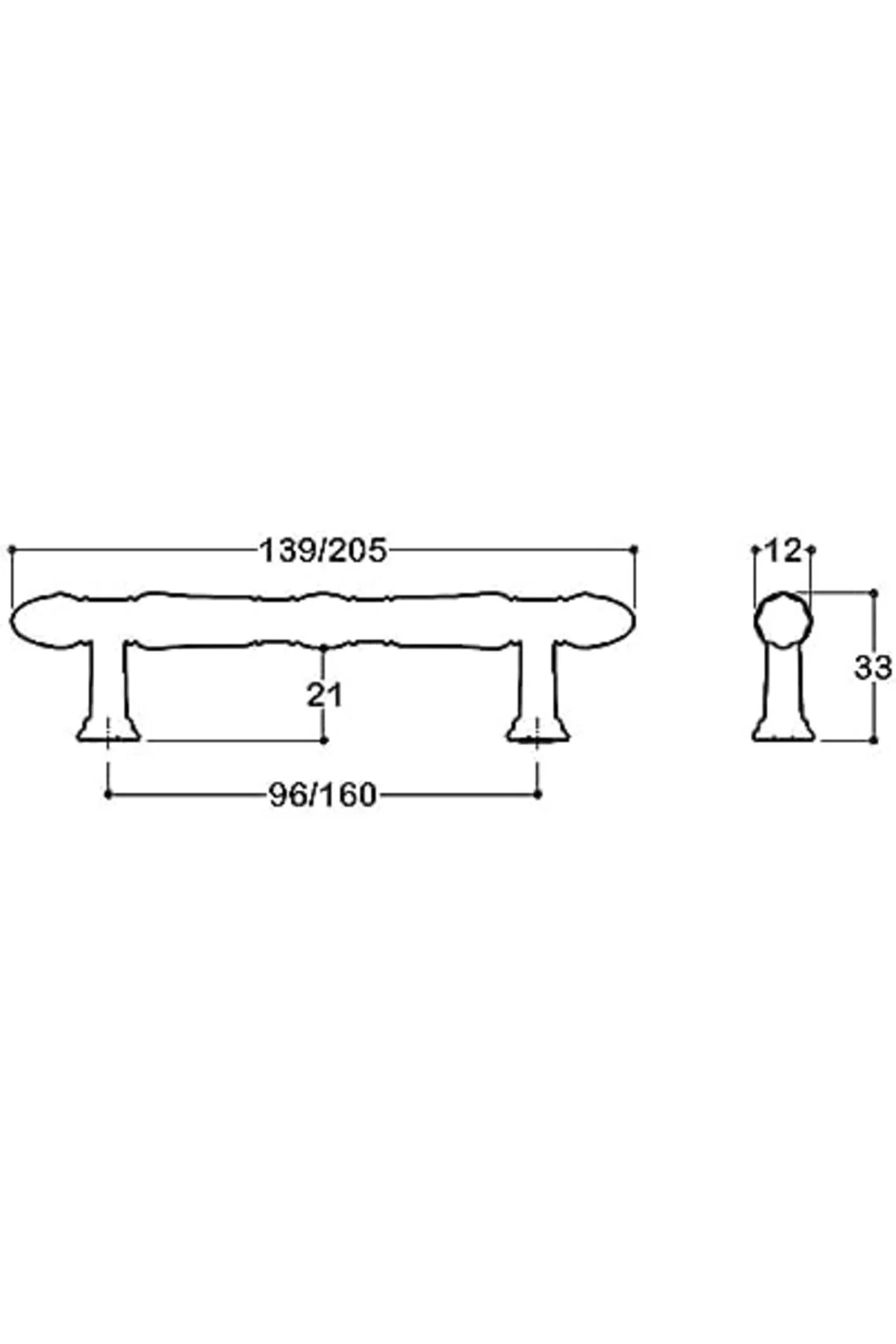 TTKTEKNOLOJİ altın rengi 160 mm Klasik Kulp KRK 395519
