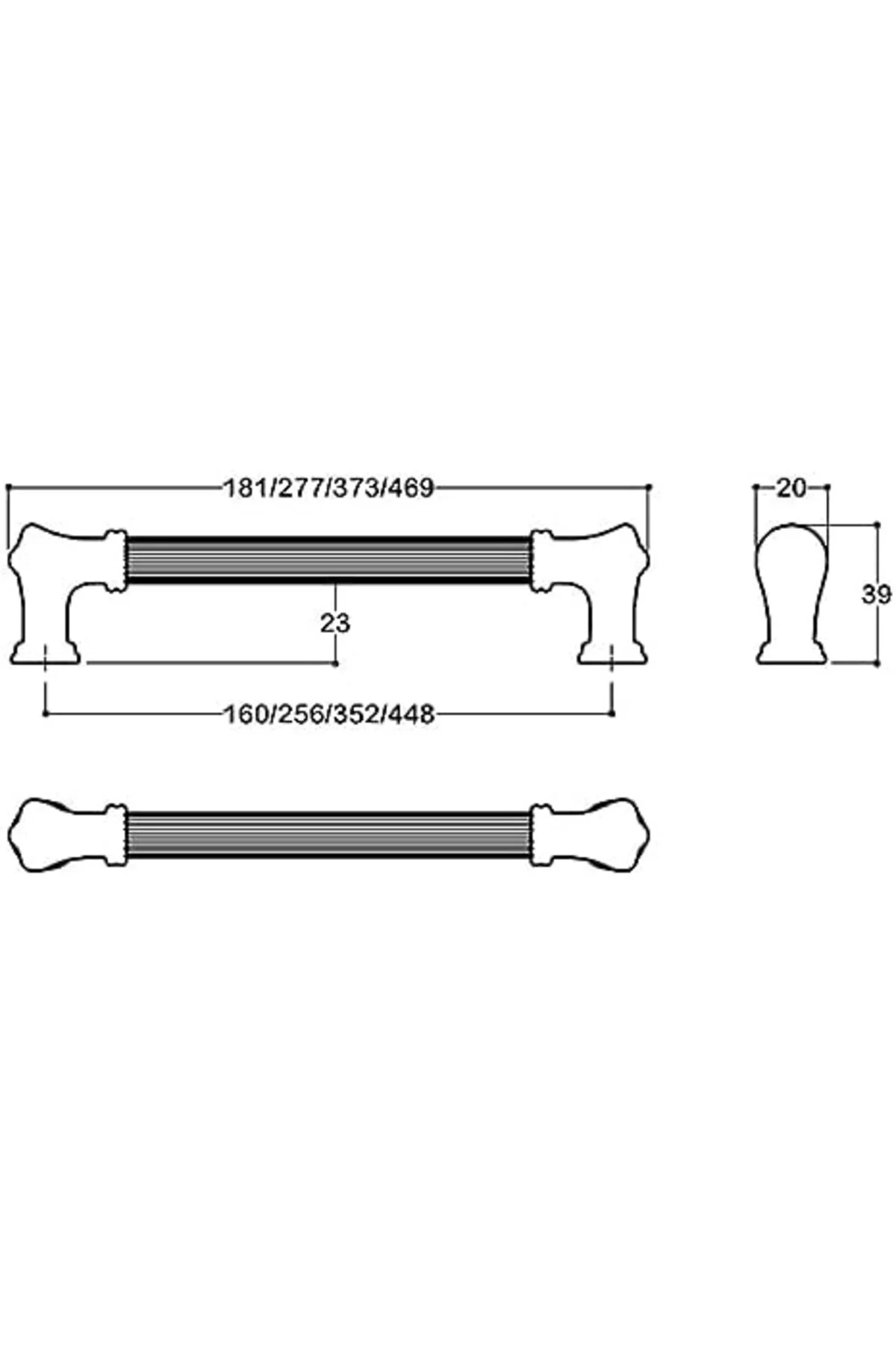 TTKTEKNOLOJİ altın rengi 160 mm Klasik Kulp KRK 395519