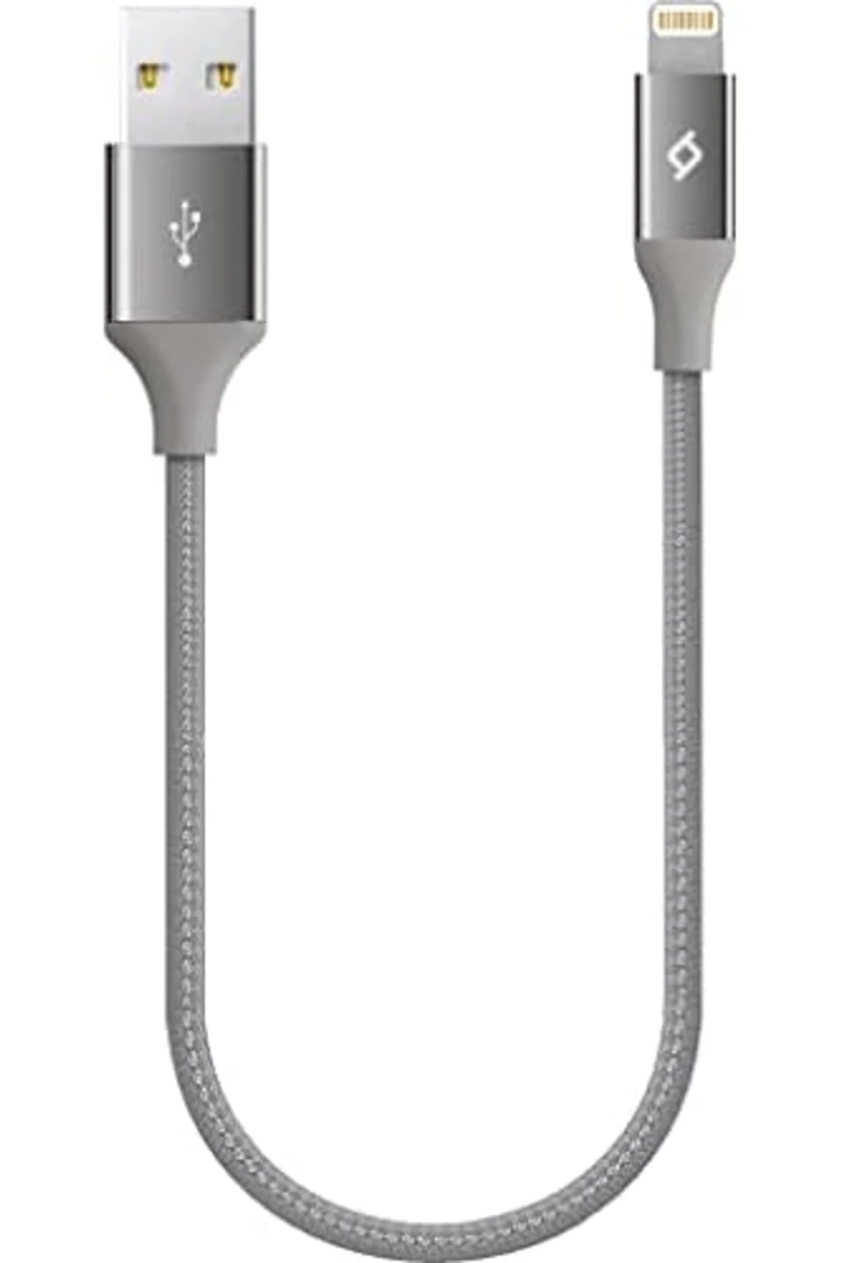 TTKTEKNOLOJİ AlumiCable Mini 30cm Lightning Şarj Kablosu- Uzay Gr