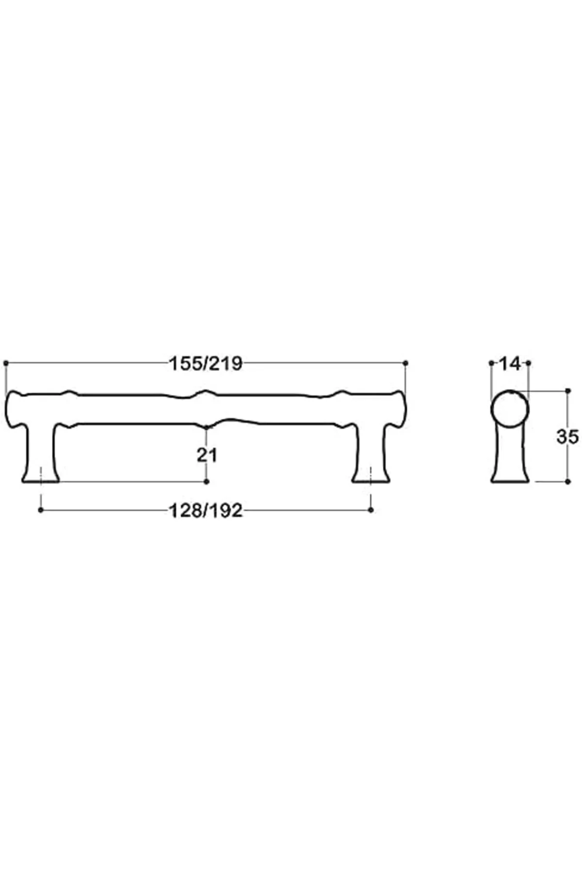TTKTEKNOLOJİ antik gümüş rengi 128 mm Klasik Kulp KRK 395519