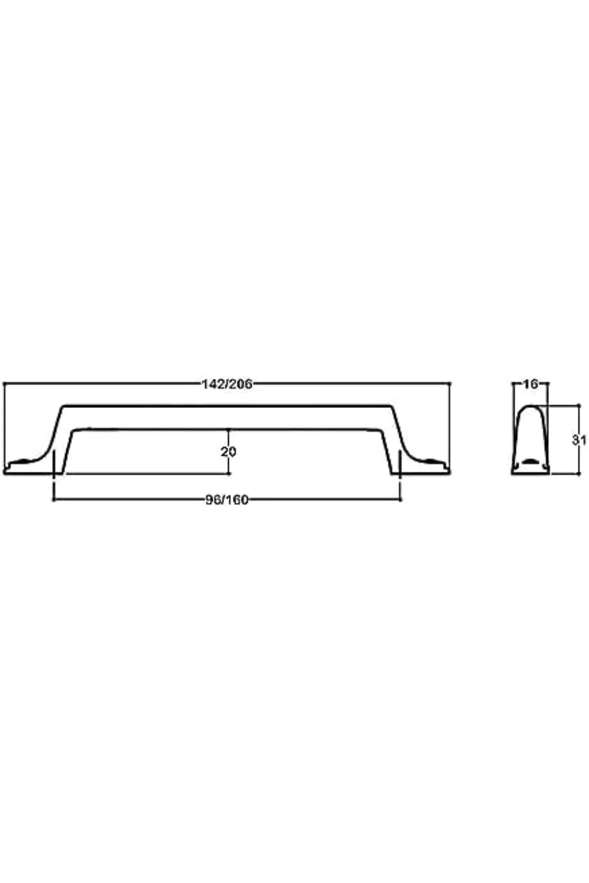 TTKTEKNOLOJİ antik gümüş rengi 96 mm Klasik Kulp KRK 395519