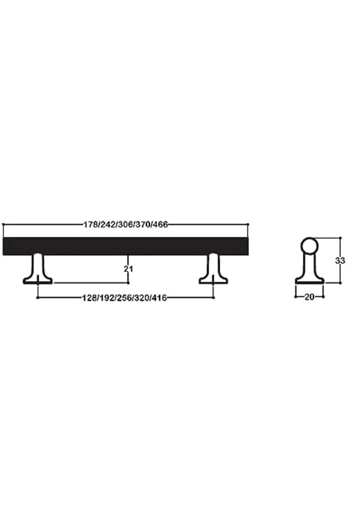 TTKTEKNOLOJİ antik rengi 128 mm Klasik Kulp KRK 395519