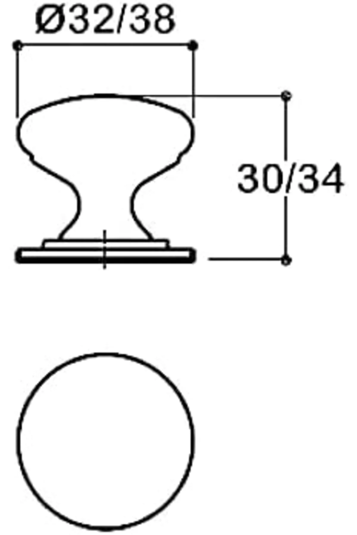TTKTEKNOLOJİ antik rengi 32 mm tek delikli Kulp KRK 395519