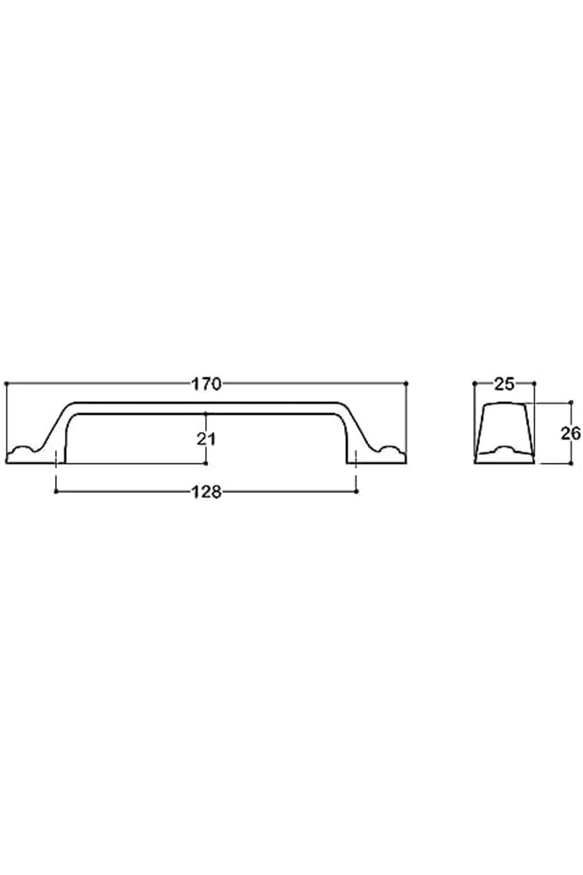 TTKTEKNOLOJİ antik rengi 128 mm Klasik Kulp KRK 395519