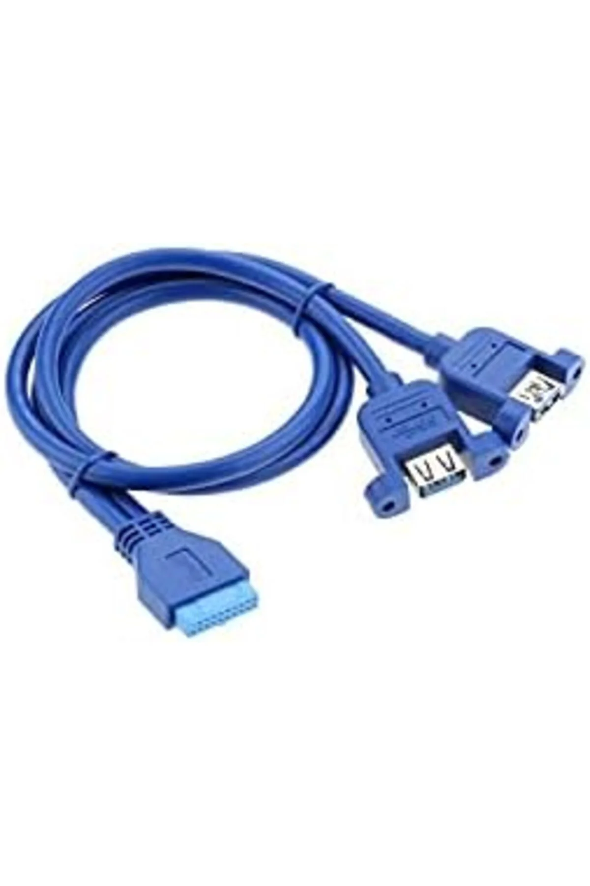 TTKTEKNOLOJİ Ars 19 Pin USB 3.0 Dişi To 2x USB 3.0 Dişi Panel Tip