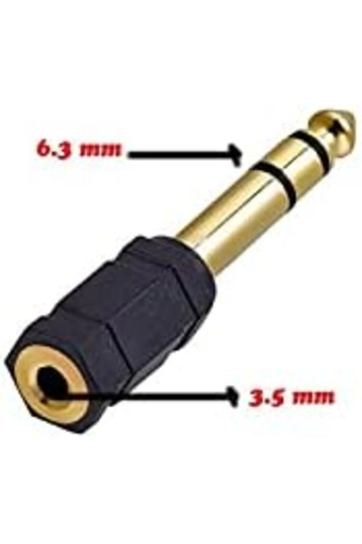 TTKTEKNOLOJİ Ars Kulaklık Mikrofon Adaptörü 6,3mm Erkek To 3,5mm 
