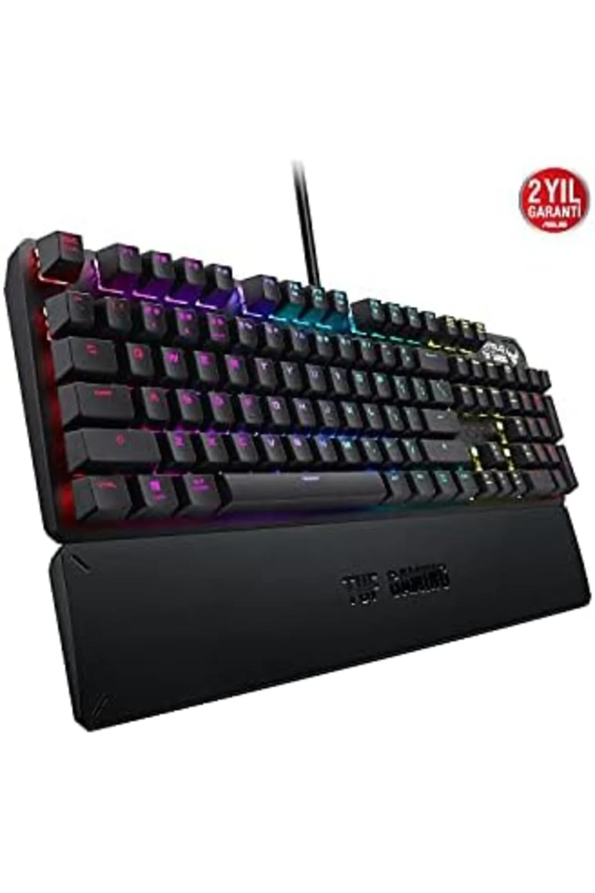 TTKTEKNOLOJİ Asus TUF Gaming K3 RGB Red Switch Mekanik Kablolu Ga