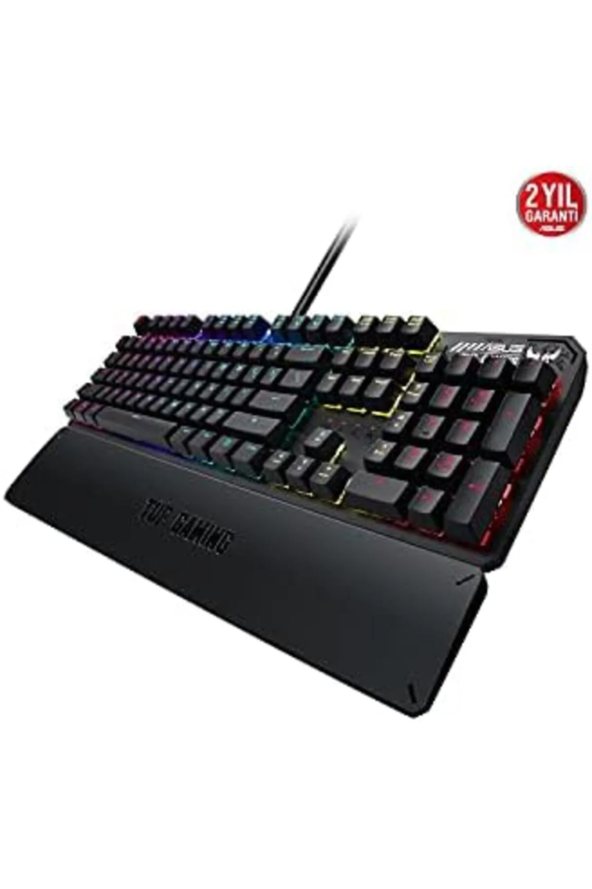 TTKTEKNOLOJİ Asus TUF Gaming K3 RGB Red Switch Mekanik Kablolu Ga