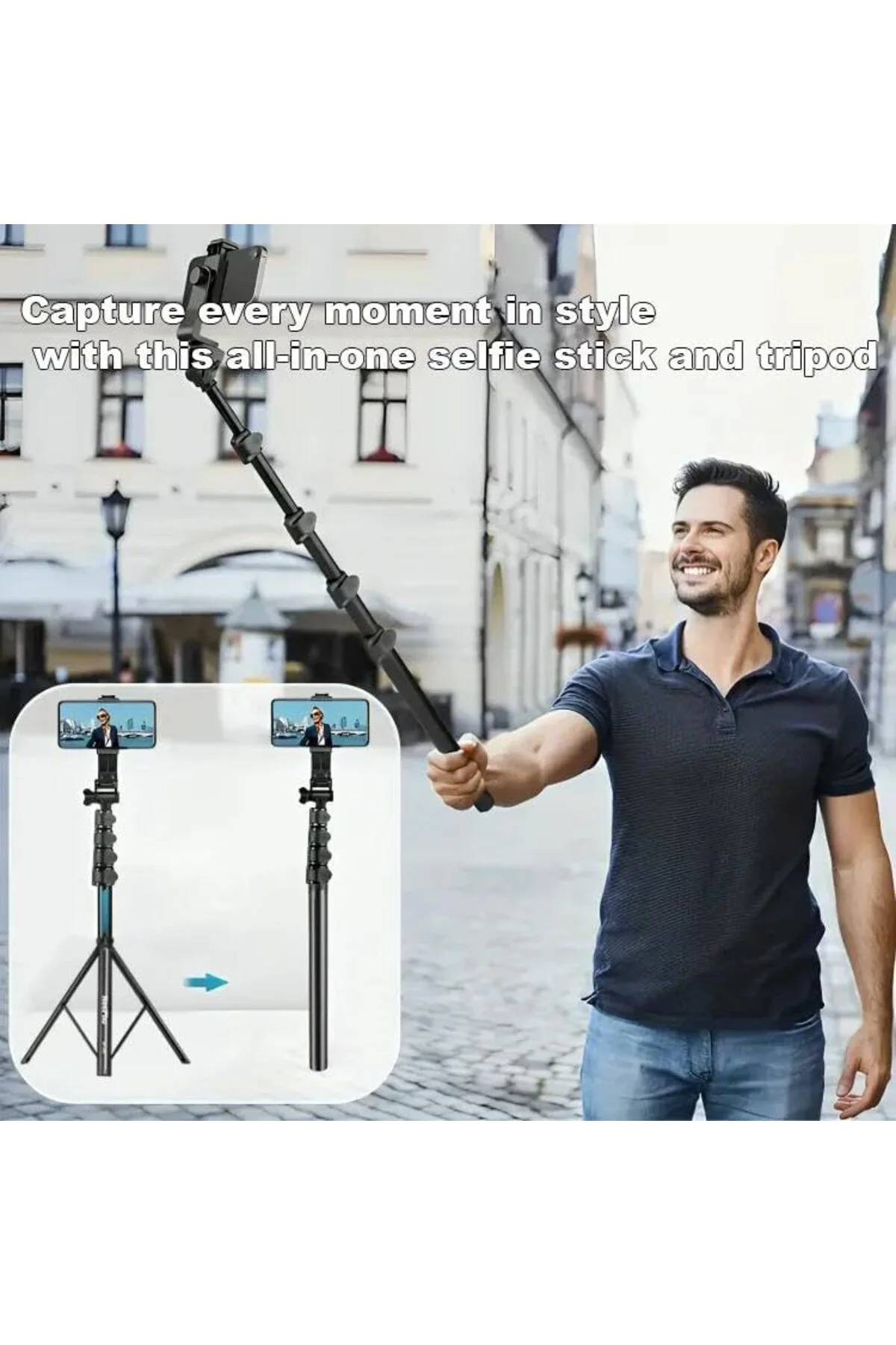TTKTEKNOLOJİ Ayarlanabilir Yüksek Ayaklı Telefon Tripodu ve Selfi