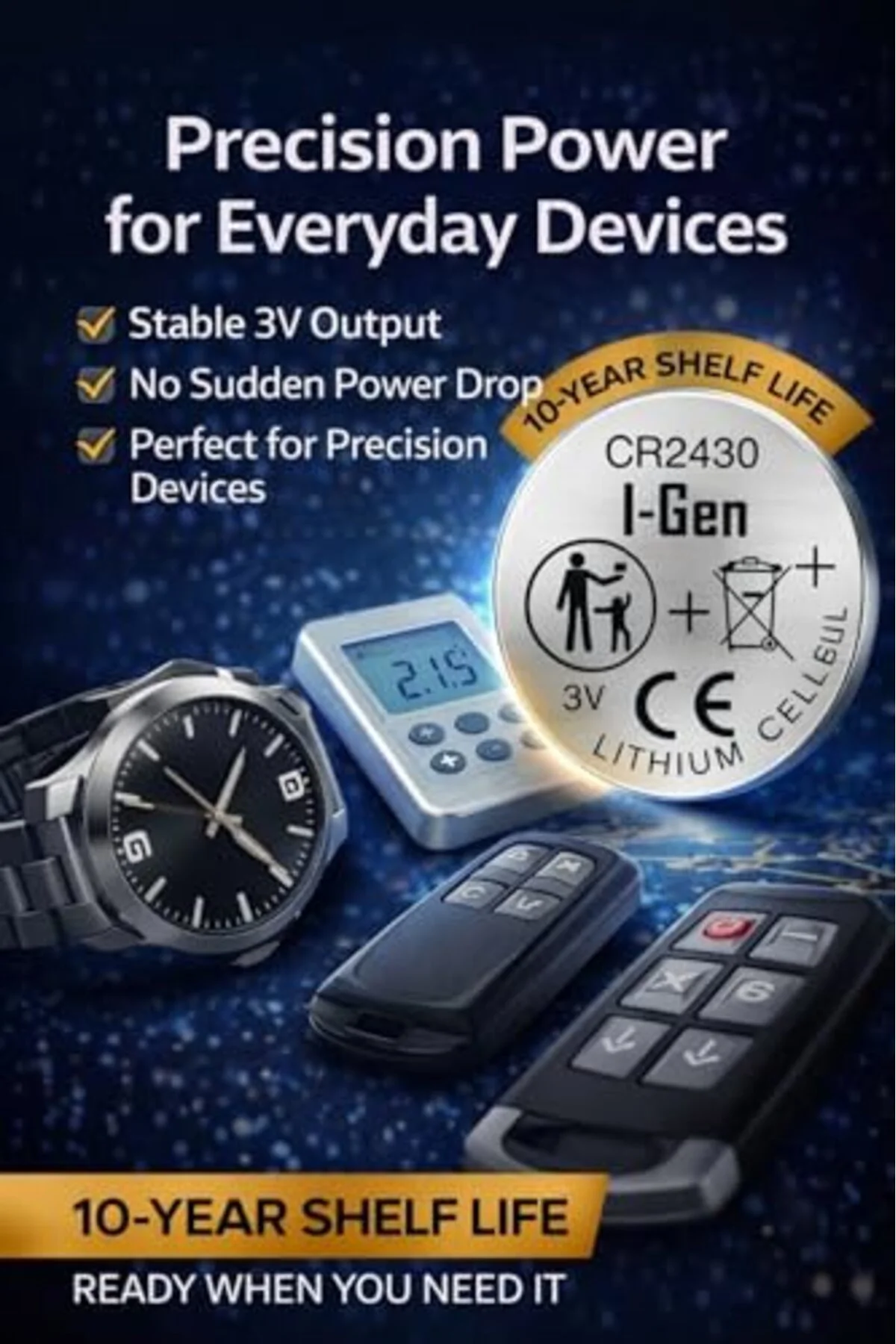 TTKTEKNOLOJİ Batteries CR2430 Lityum Düğme Pil 3V CR2430 TTKTEKNO