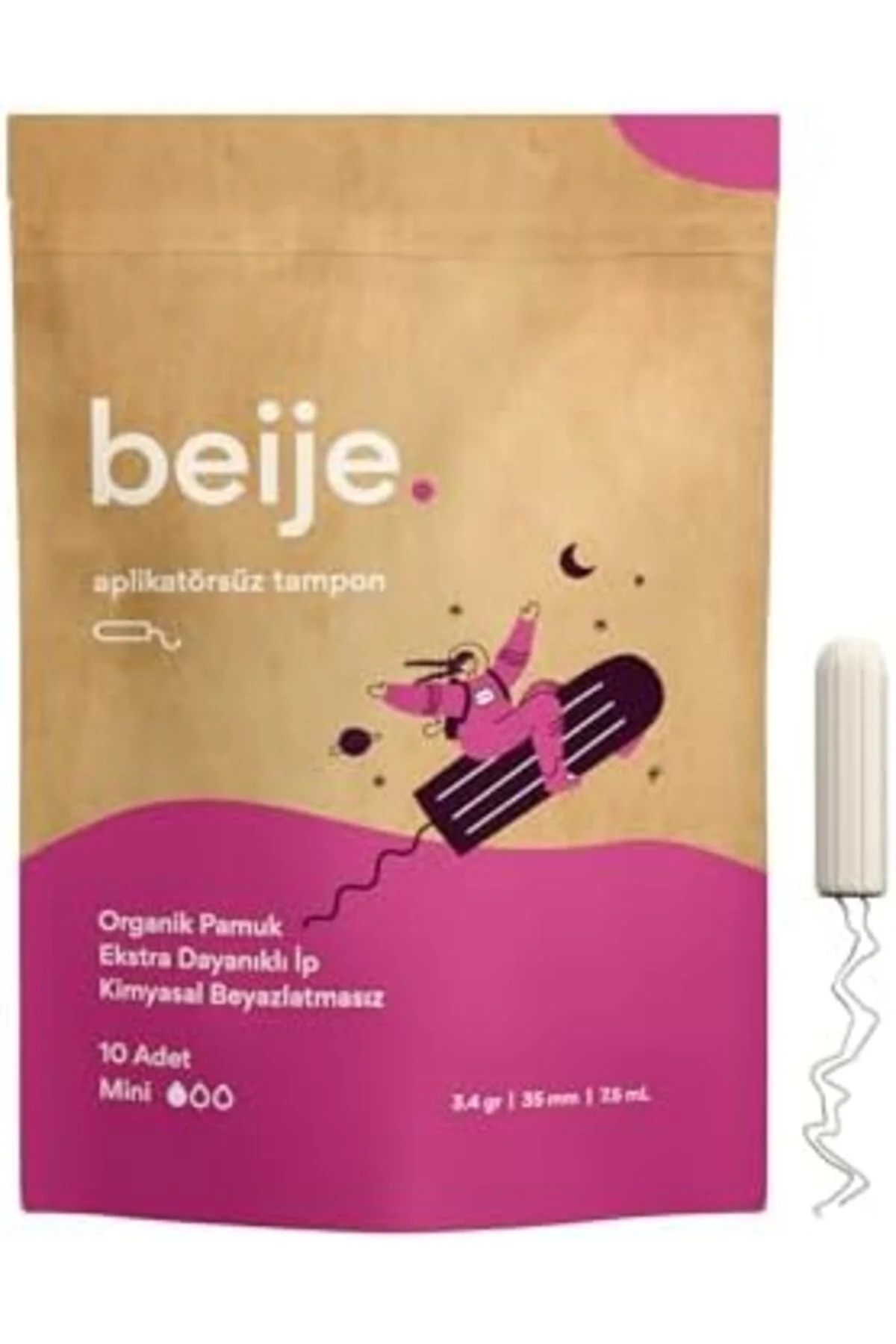 TTKTEKNOLOJİ beije 10'lu Mini Tampon KRK 395519