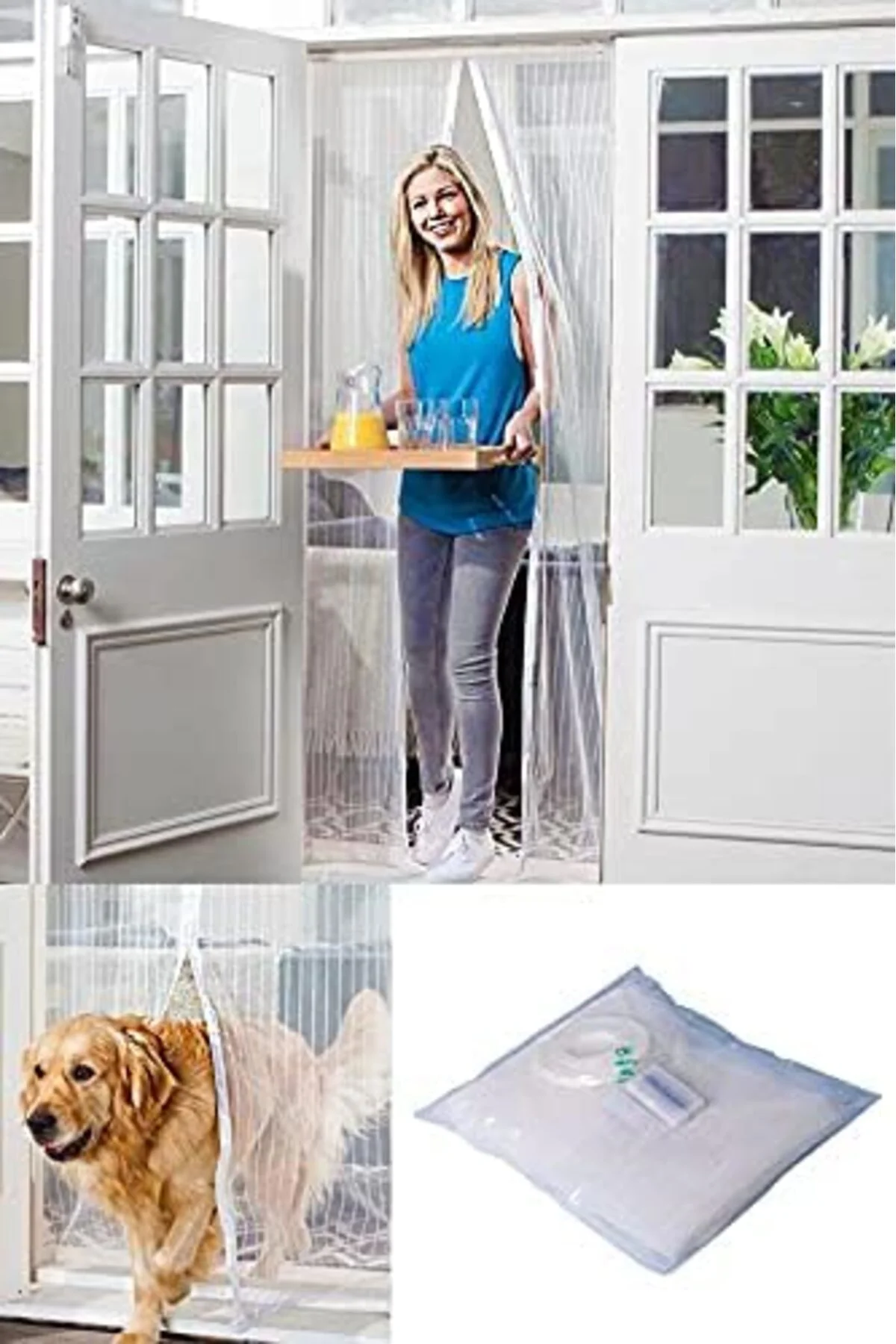 TTKTEKNOLOJİ Beyaz Mıknatıslı Kapı Sinekliği 105x205 Cm 1410 V2 K TTKTEKNOLOJİ Beyaz Mıknatıslı Kapı Sinekliği 105x205 Cm 1410 V2 K