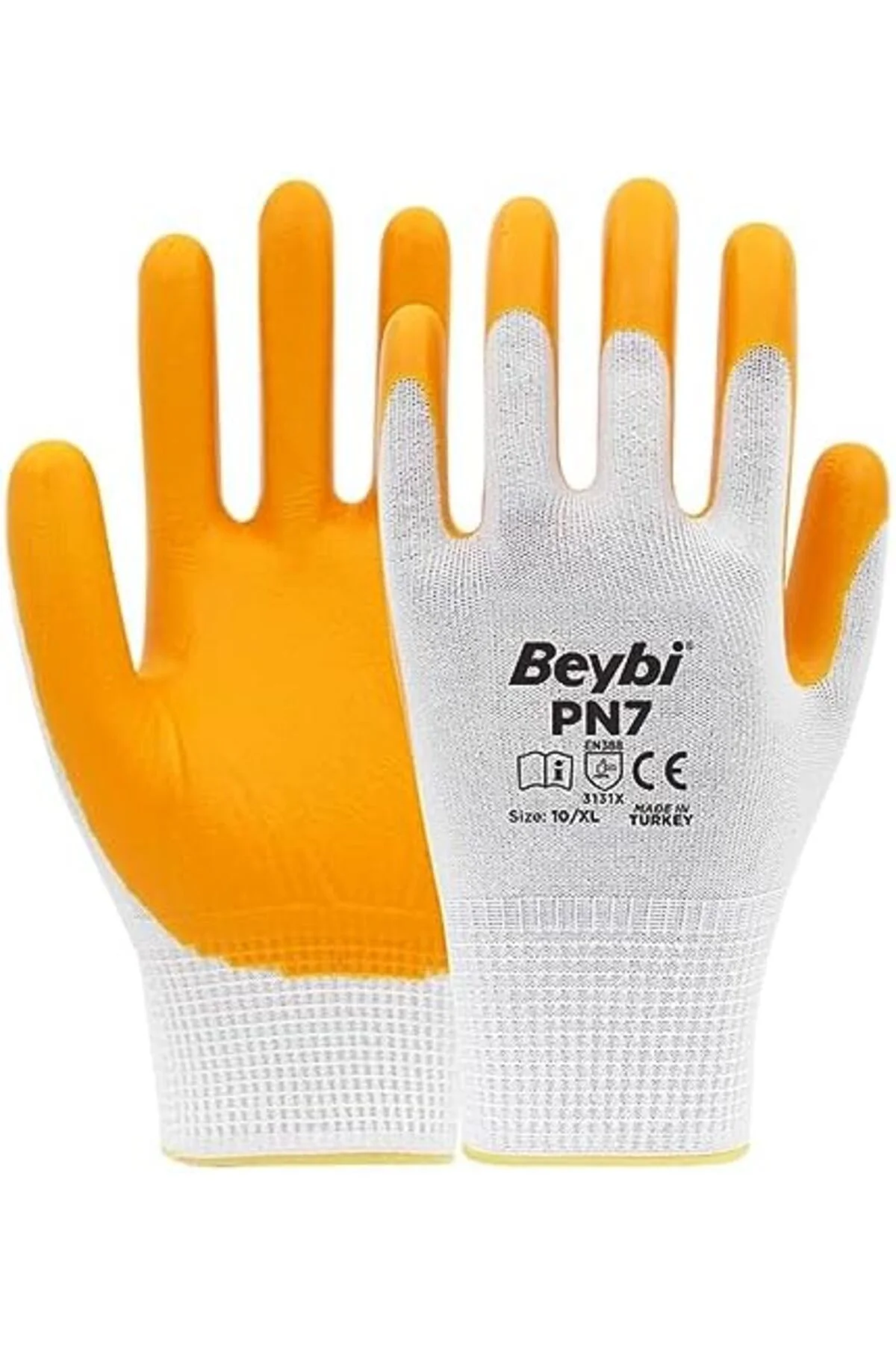 TTKTEKNOLOJİ Beybi Polyester Örme Nitril Eldiven, Yarı Kaplama, A