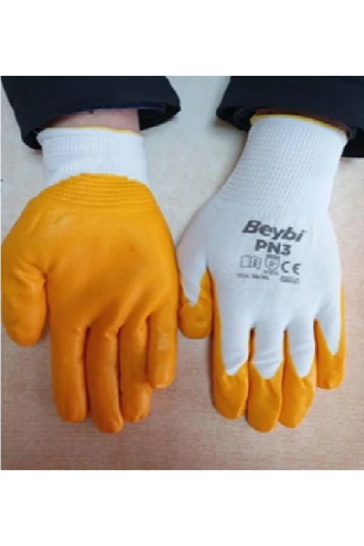 TTKTEKNOLOJİ Beybi Pn3 Polyester Örme Yarı Nitril Kaplı İş Eldive