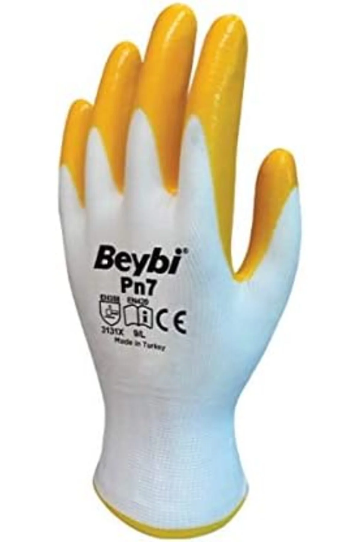 TTKTEKNOLOJİ Beybi PN7 Polyester Örme Nitril Eldiven No 10, Çift,