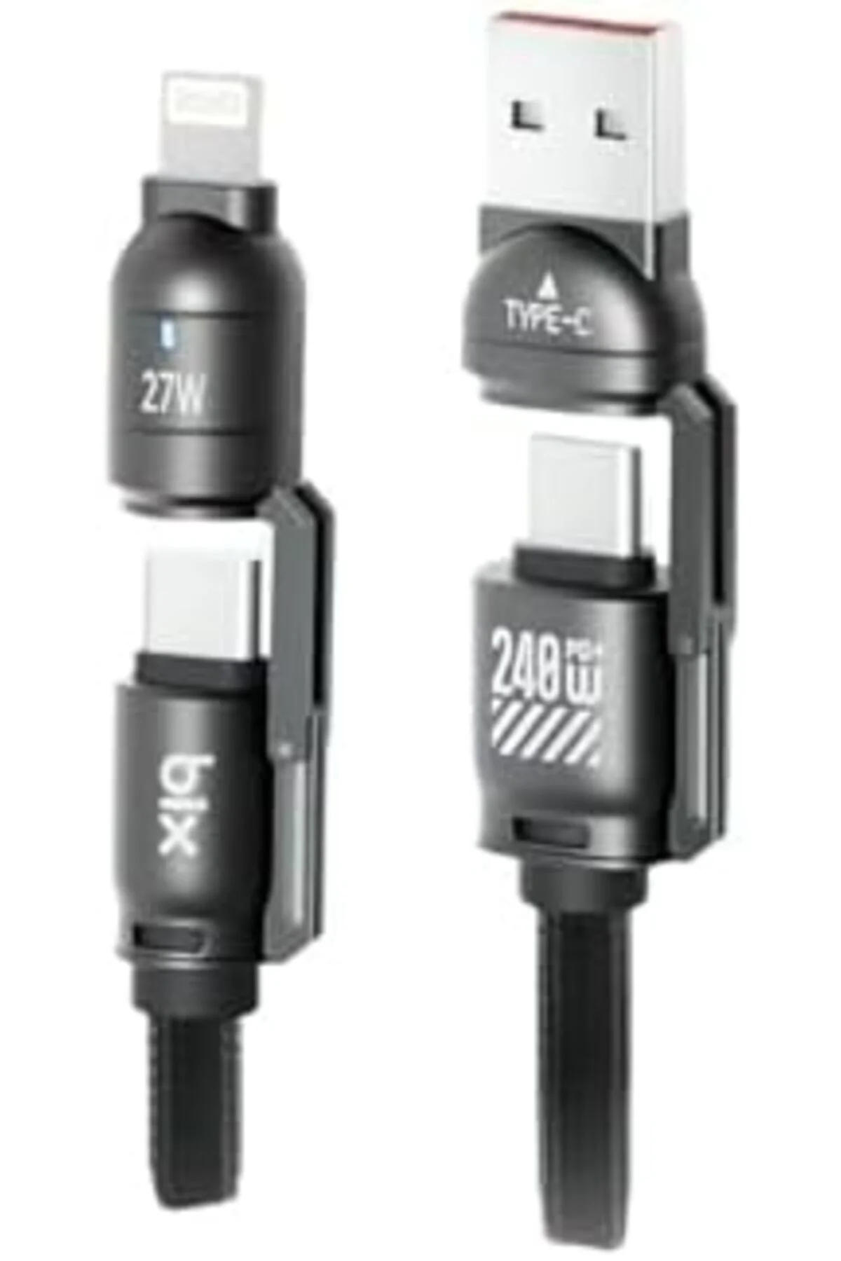 TTKTEKNOLOJİ Bix 240W USB-A ve USB-C ve Lightning Çok Fonksiyonlu