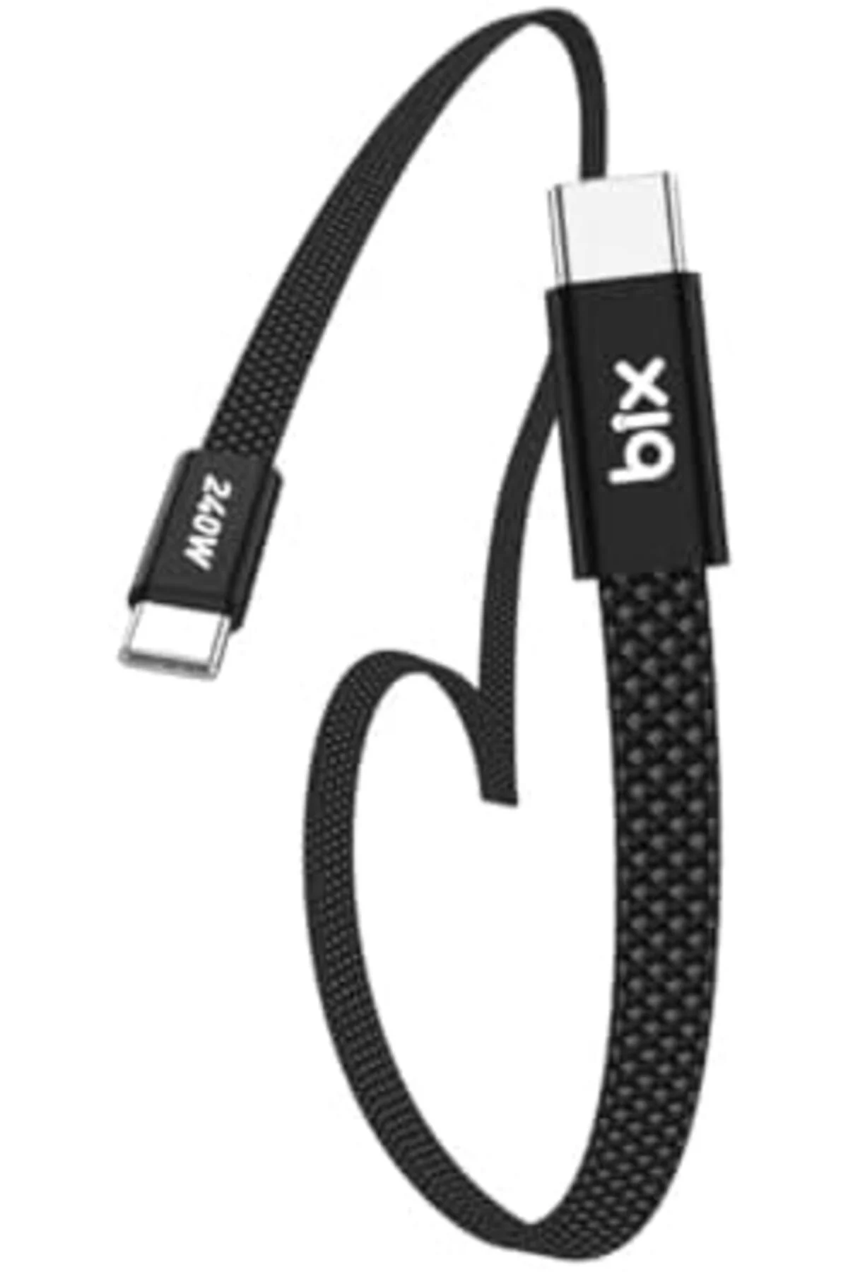 TTKTEKNOLOJİ Bix T5CC-BK Siyah 1 Metre 240W Type-C to Type-C Örgü TTKTEKNOLOJİ Bix T5CC-BK Siyah 1 Metre 240W Type-C to Type-C Örgü
