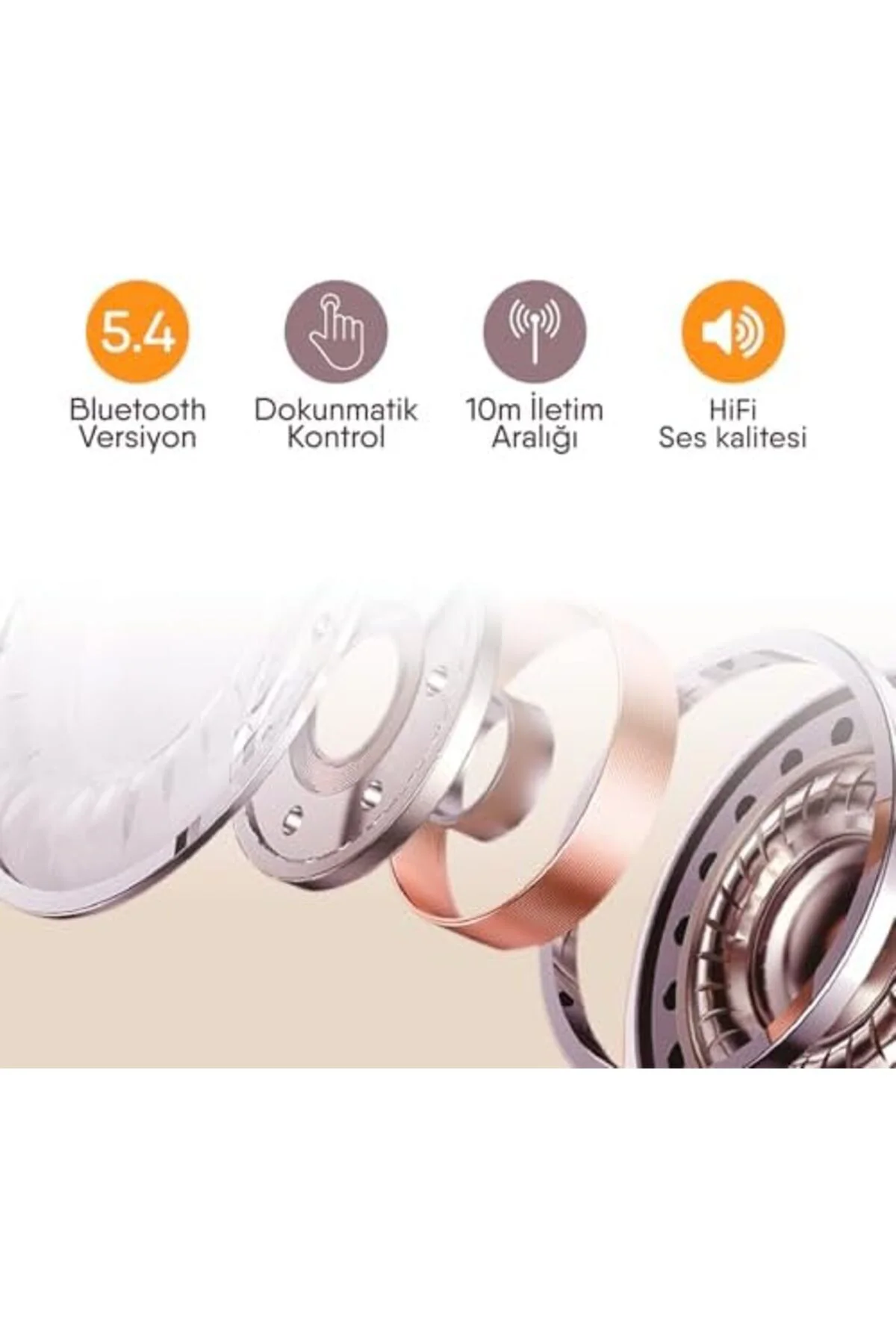 TTKTEKNOLOJİ Bluetooth Kulaklık – 5.4 ENC Teknolojili - Stabil Ba