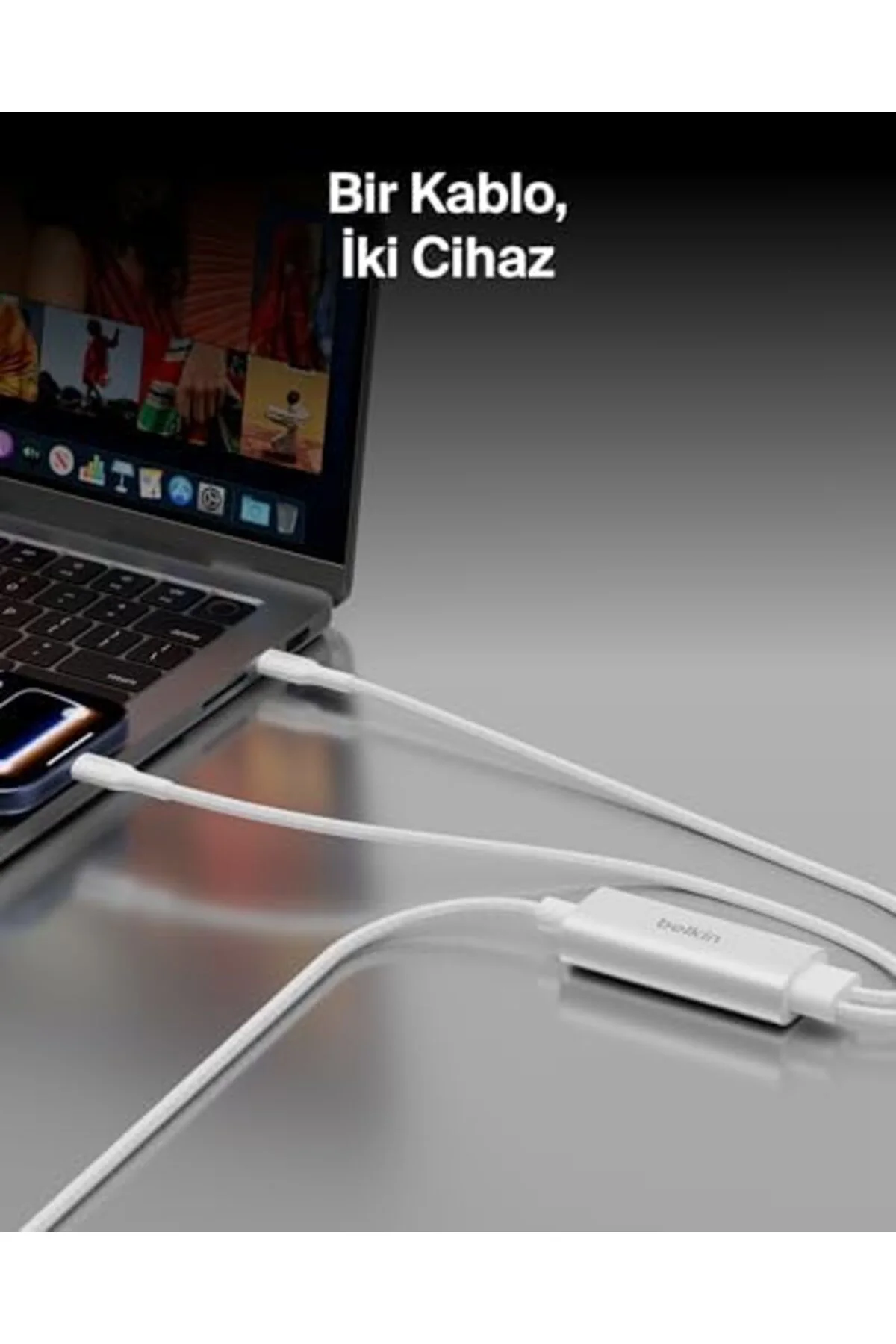 TTKTEKNOLOJİ BoostCharge Pro 2’si 1 Arada 140 W USB-C - USB-C Şar