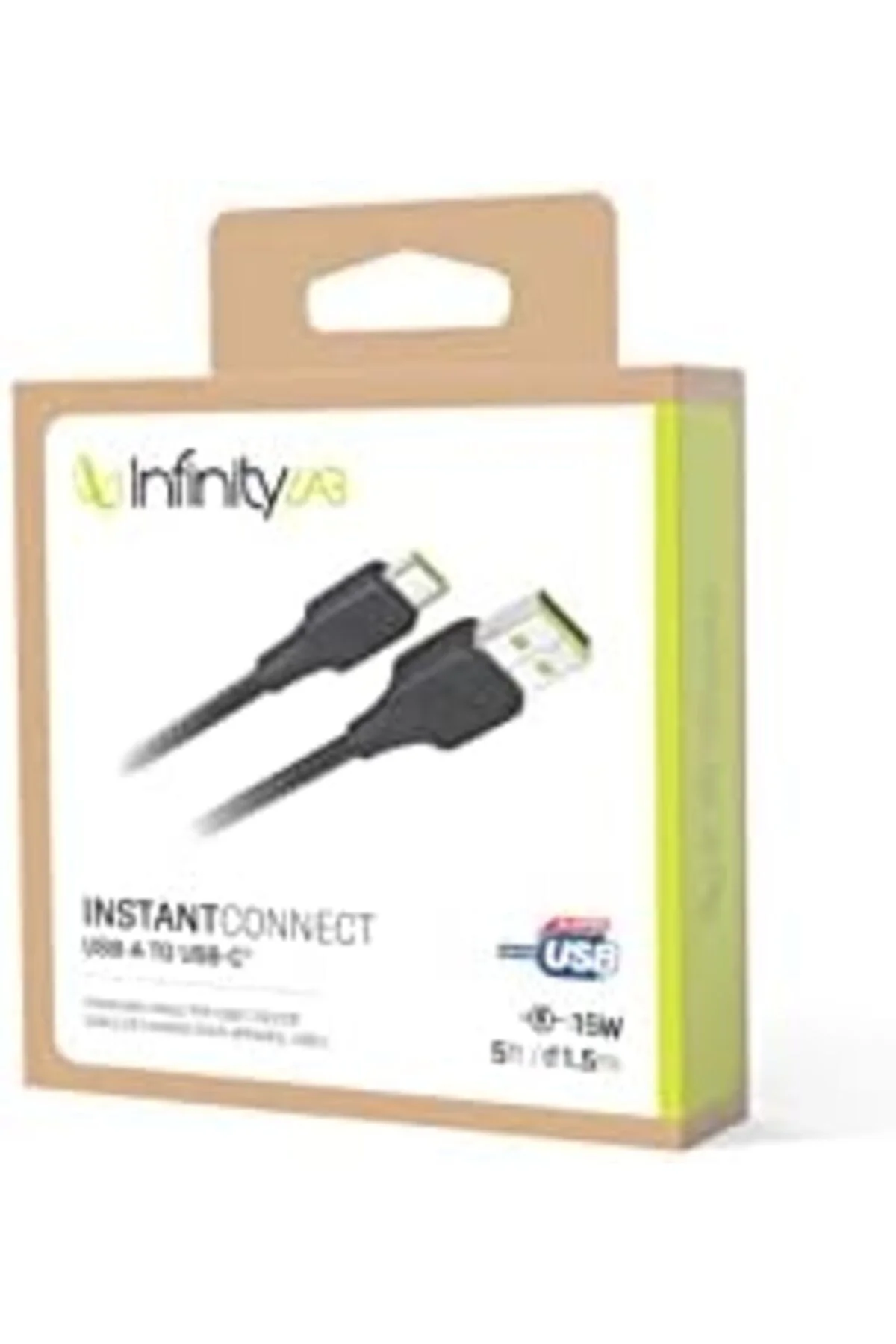 TTKTEKNOLOJİ by - InstantConnect Kablo USB-A USB-C,Siyah,1.5m TTK TTKTEKNOLOJİ by - InstantConnect Kablo USB-A USB-C,Siyah,1.5m TTK