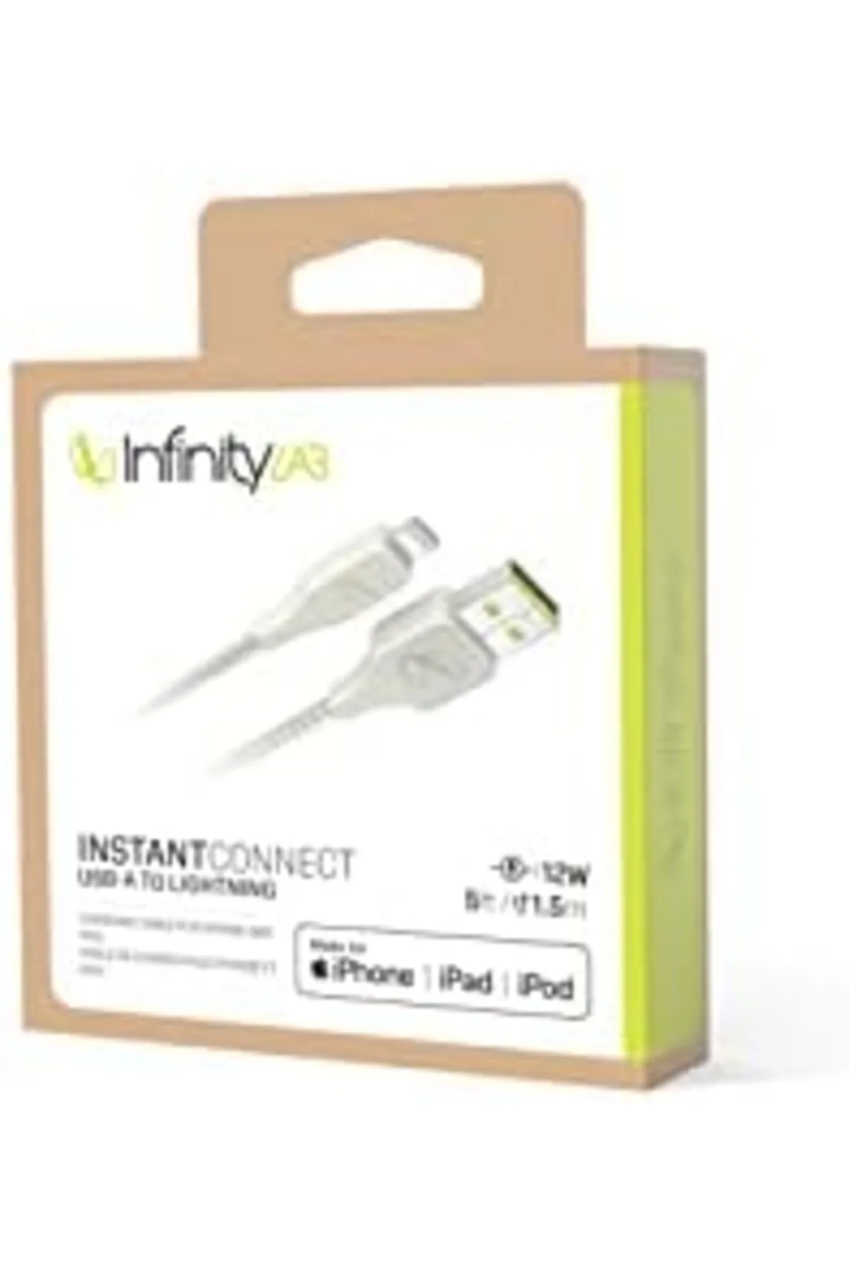 TTKTEKNOLOJİ by - InstantConnect Kablo USB-A Lightning,Mavi,1.5m 