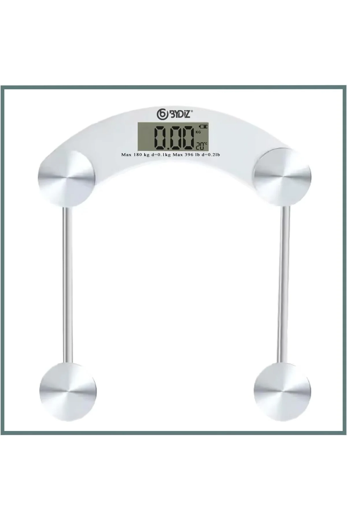 TTKTEKNOLOJİ BYDİZ Dijital Baskül Banyo Tartı 180 Kg Kapasiteli T