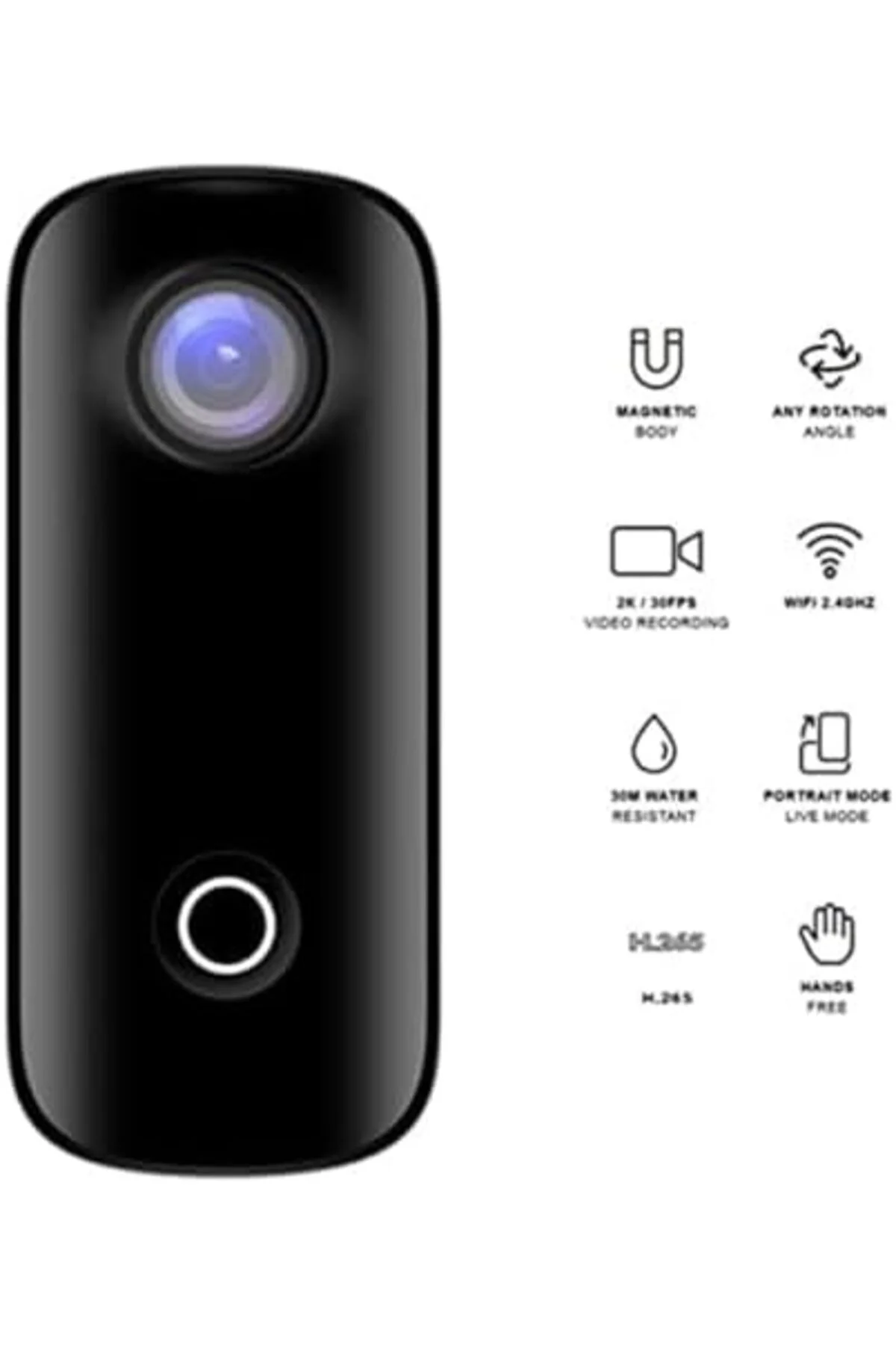 TTKTEKNOLOJİ C100+ 4K UHD Mini Aksiyon Kamerası 4K 30FPS 15MP Küç