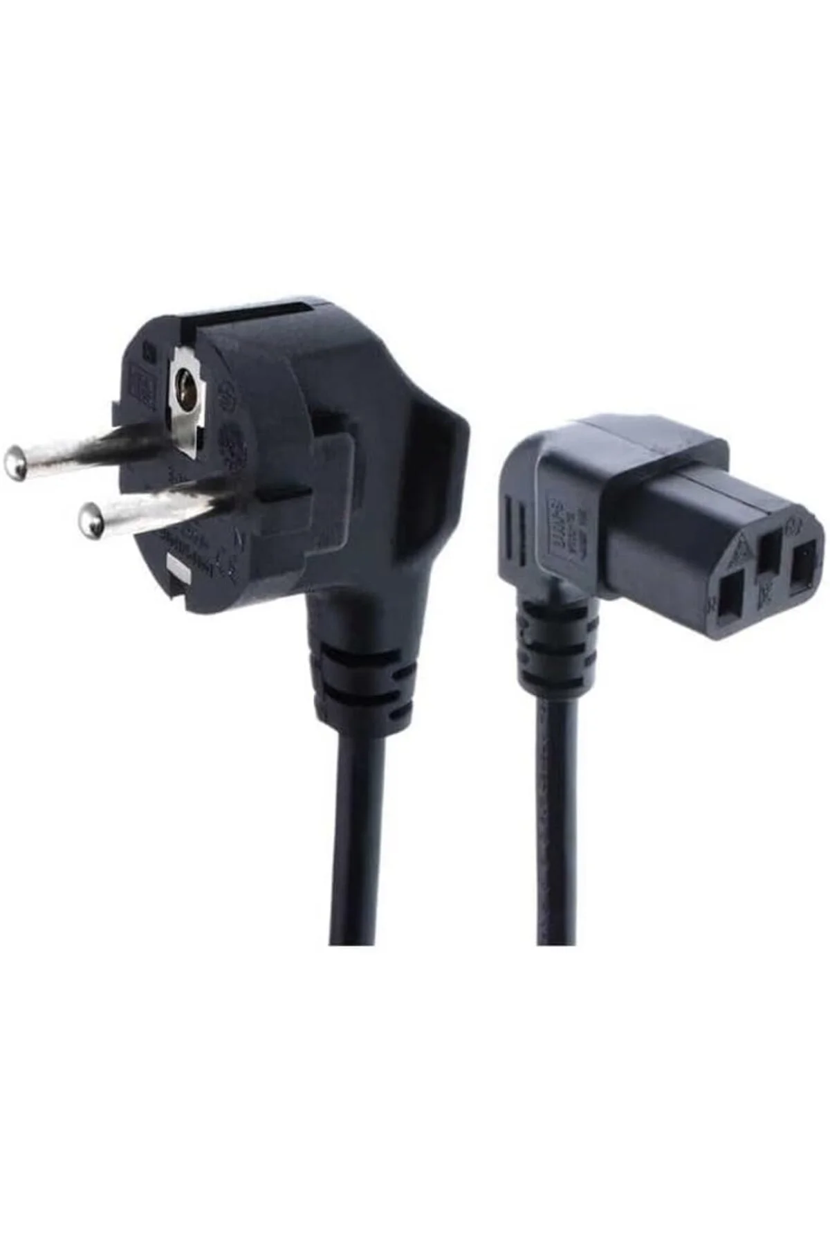TTKTEKNOLOJİ C13 Power Kablo - 90 Derece L Uç - Dik Açılı - Stand